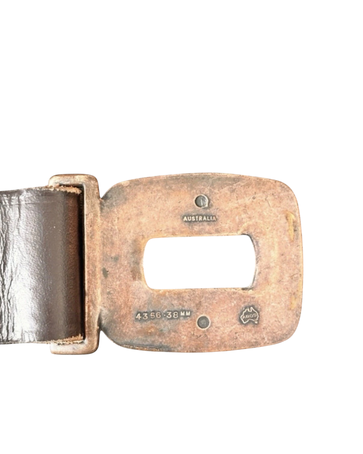 Mackenzie Brown Leather Belt with Boy Scouts Buckle - 26W