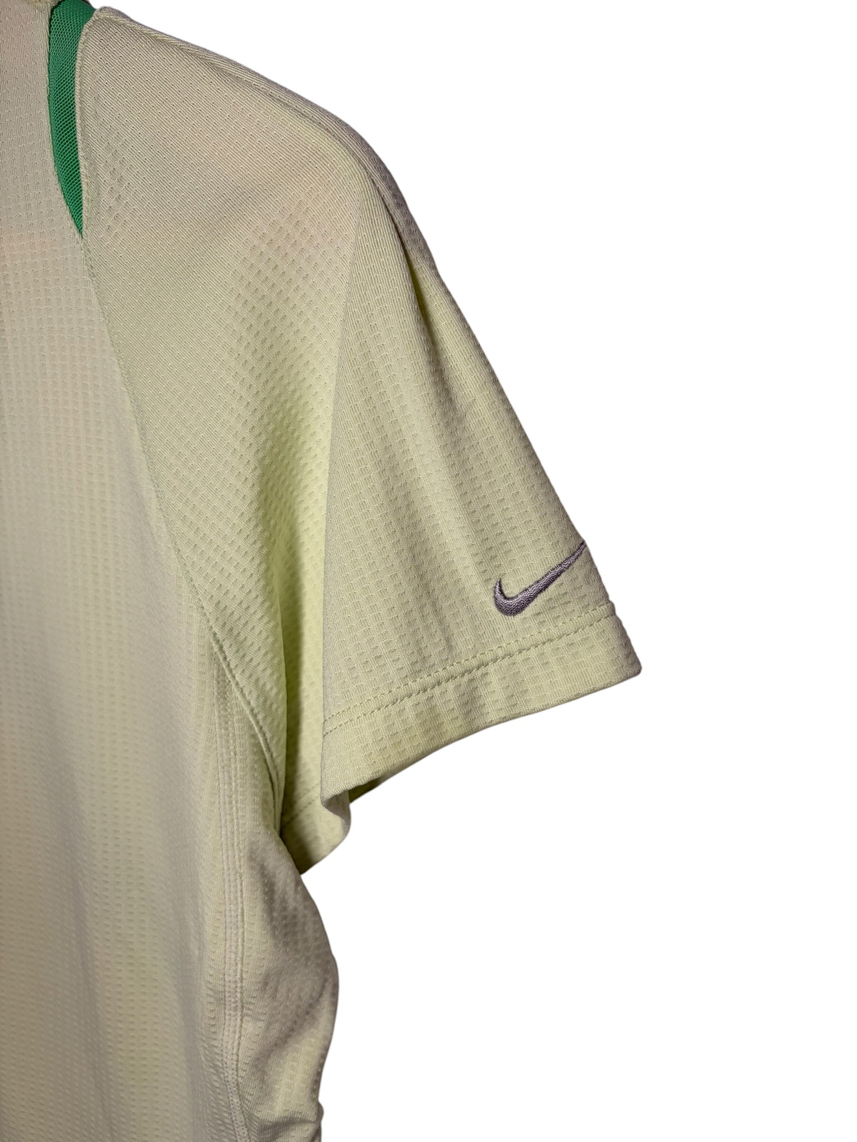 Nike Sphere Dry 2000s Panelled Cream Green Zip T-Shirt