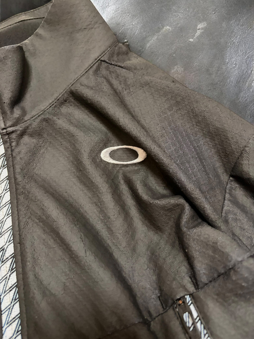 Vintage Oakley Black & White Technical Jacket
