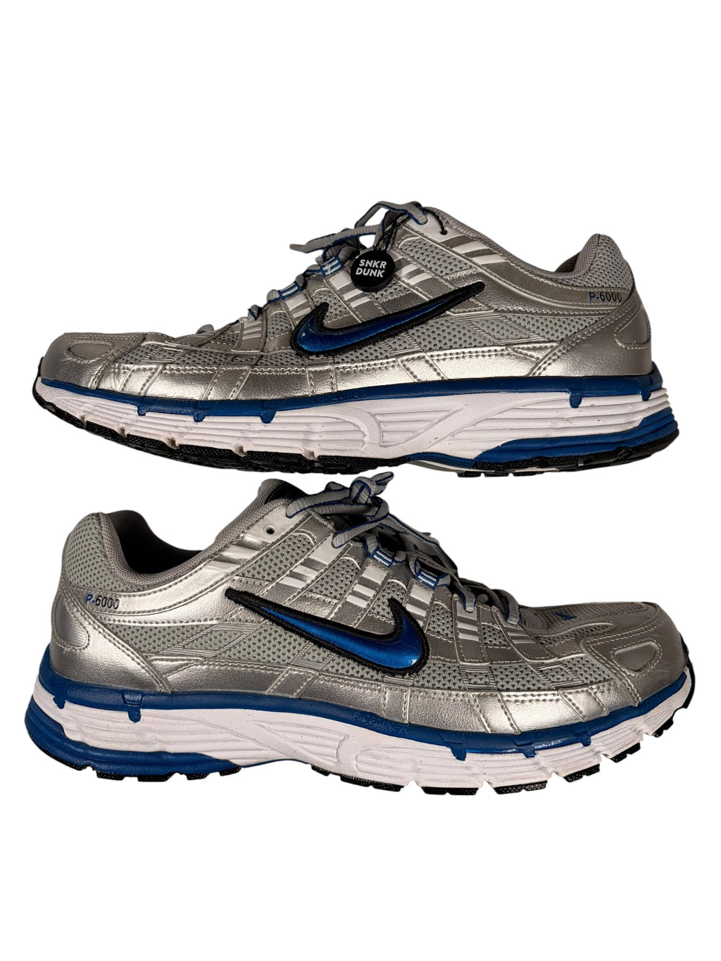 Nike P6000 Metallic Silver & Blue Running Trainers