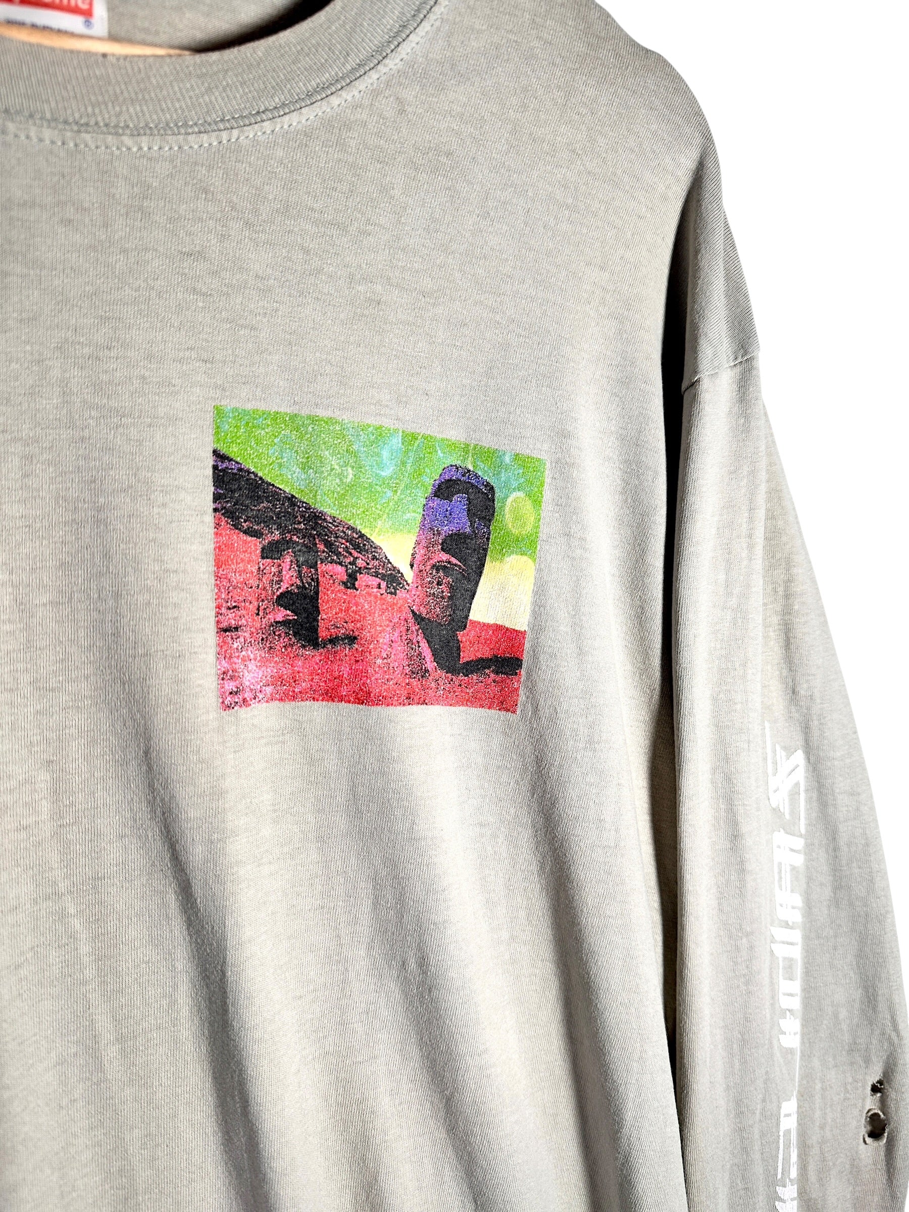 Supreme FW2013 Easter Island Olive Long Sleeve Tee