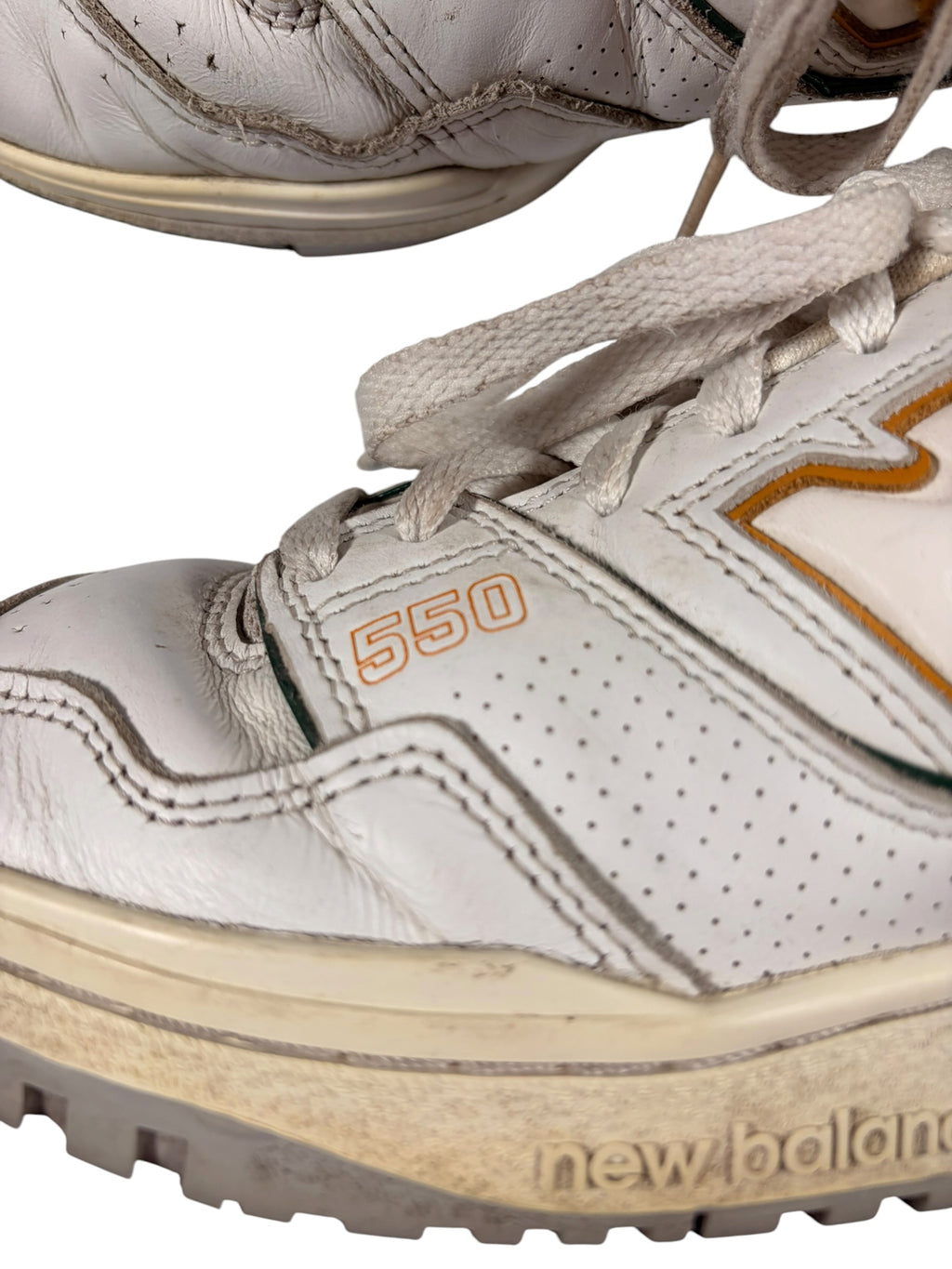 New Balance Vintage 550s White & Green Trainers