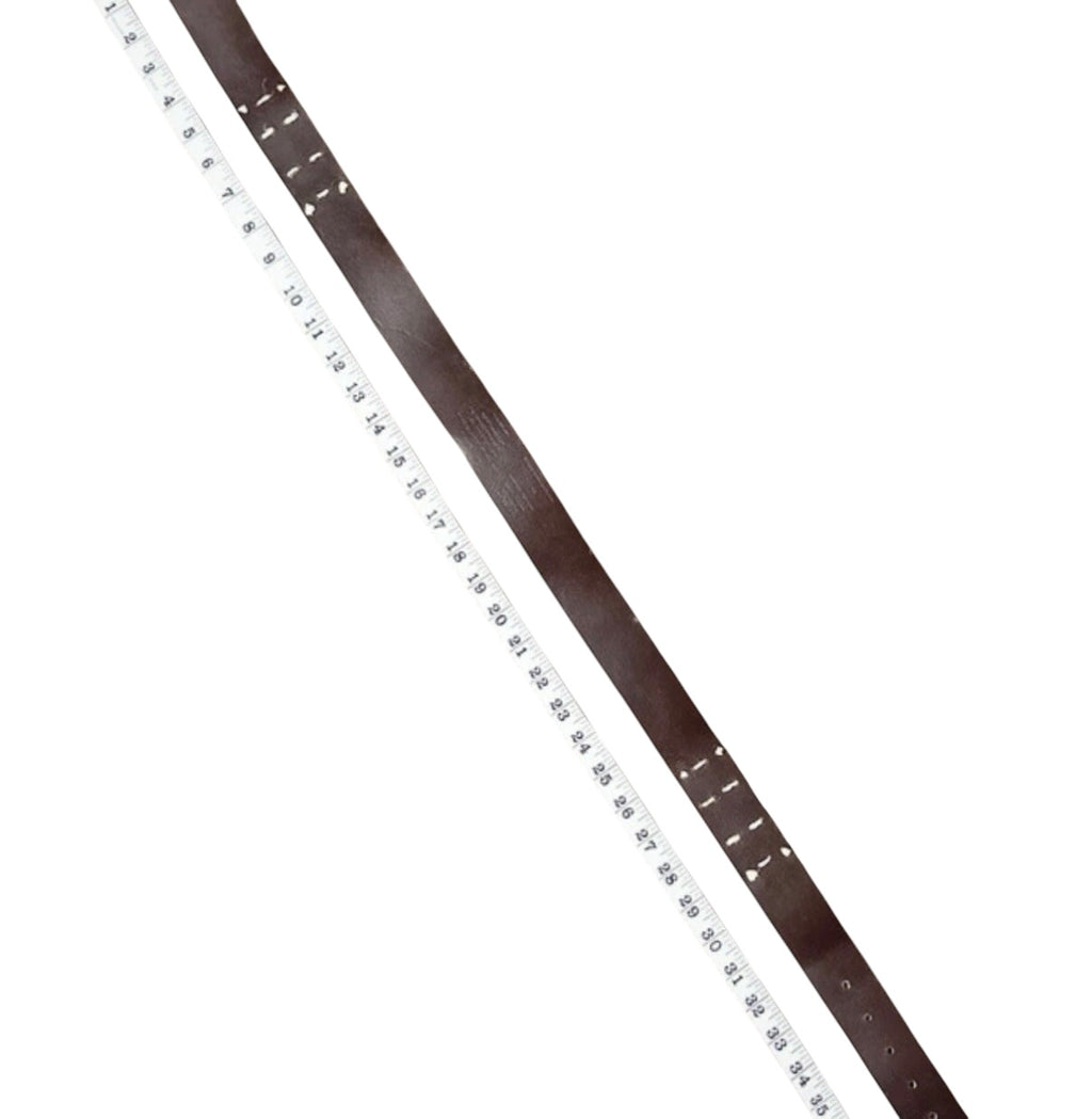 Vintage Brown Contrast Leather Belt