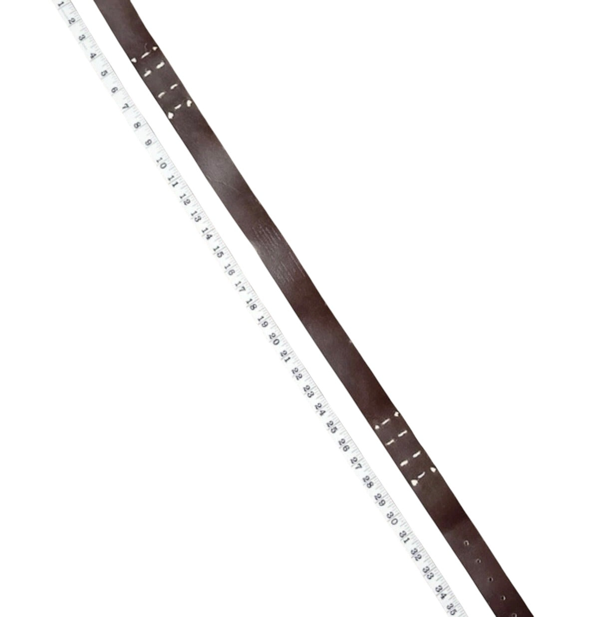 Vintage Brown Contrast Leather Belt