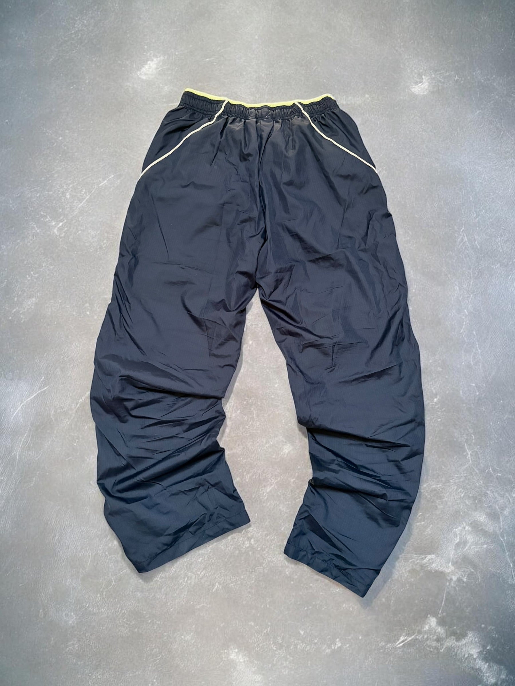 Nike Early 2000s Navy & Neon Trim Line Track Pants