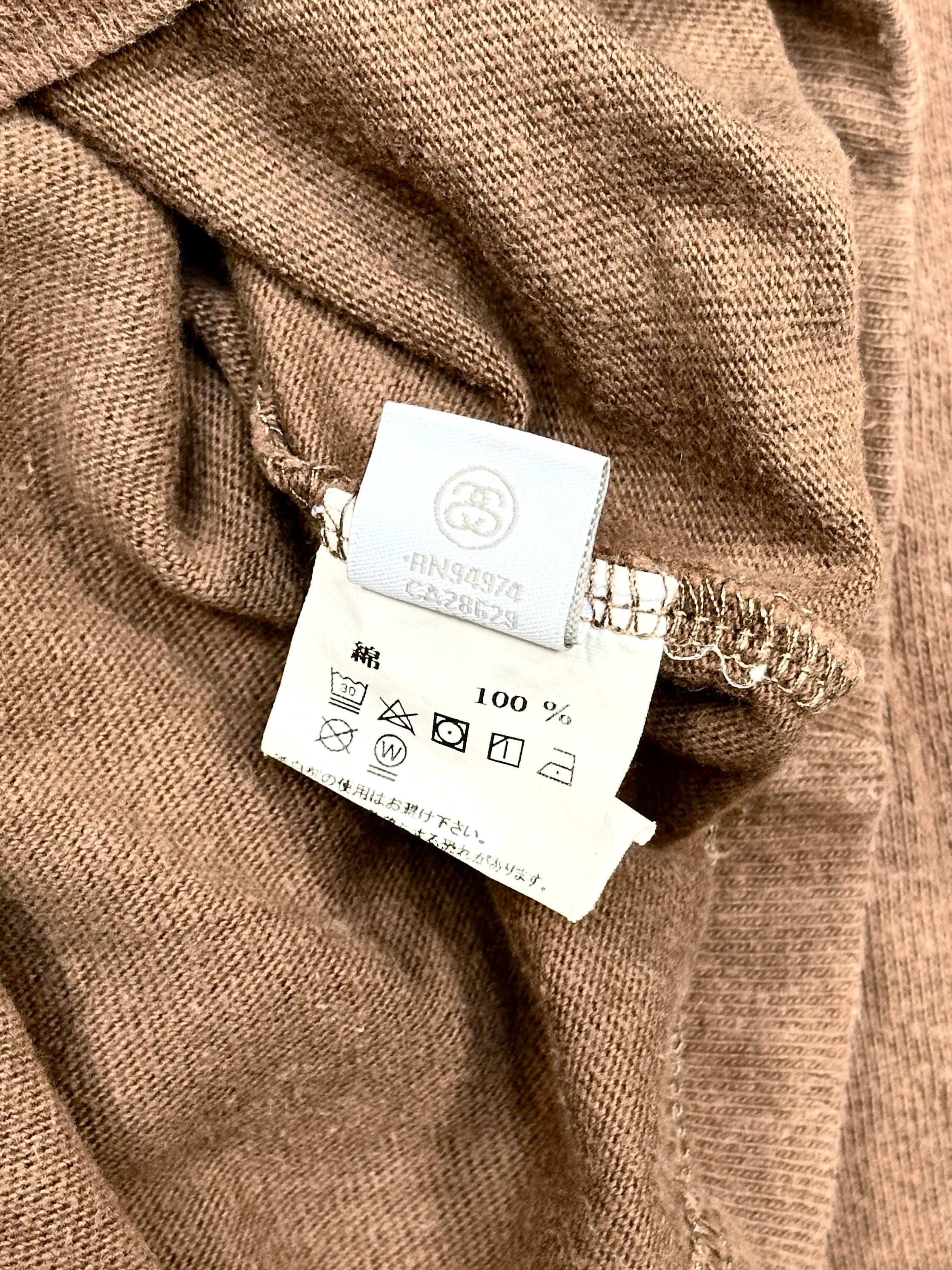 Stussy Spellout Brown Green Longsleeve