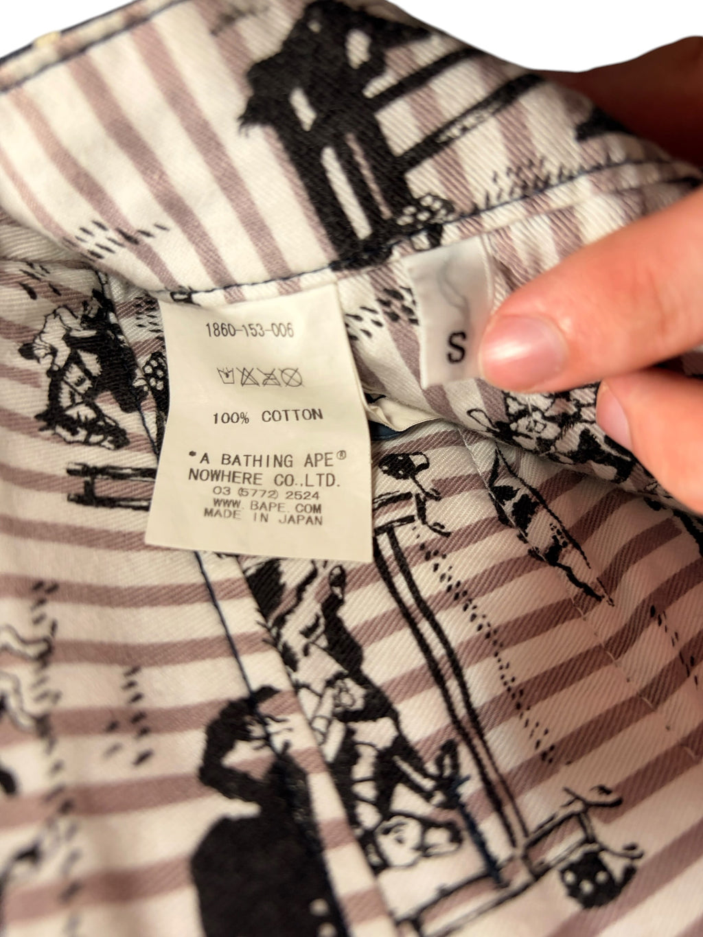 BAPE Vintage Japanese Navy Cream Plaid Shorts