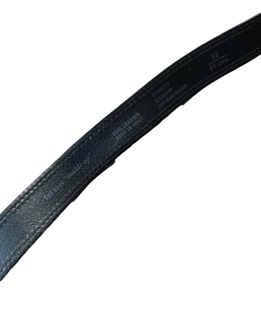 Vintage Ted Baker Leather Black Belt with Stitching - 34