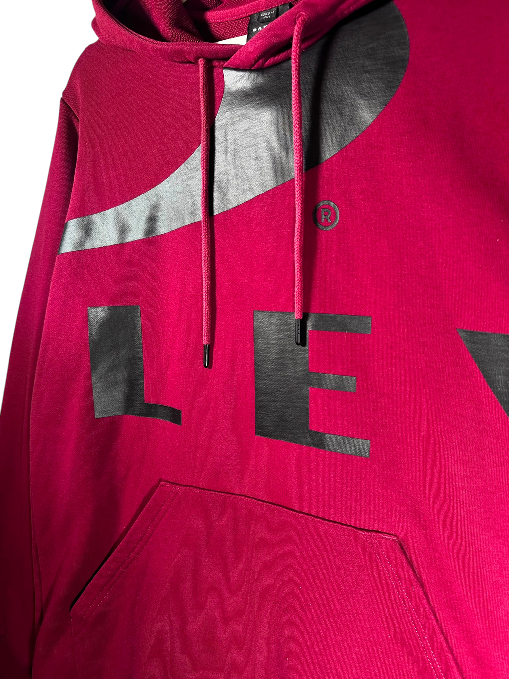 Oakley Burgundy & Black Logo Print Hoodie