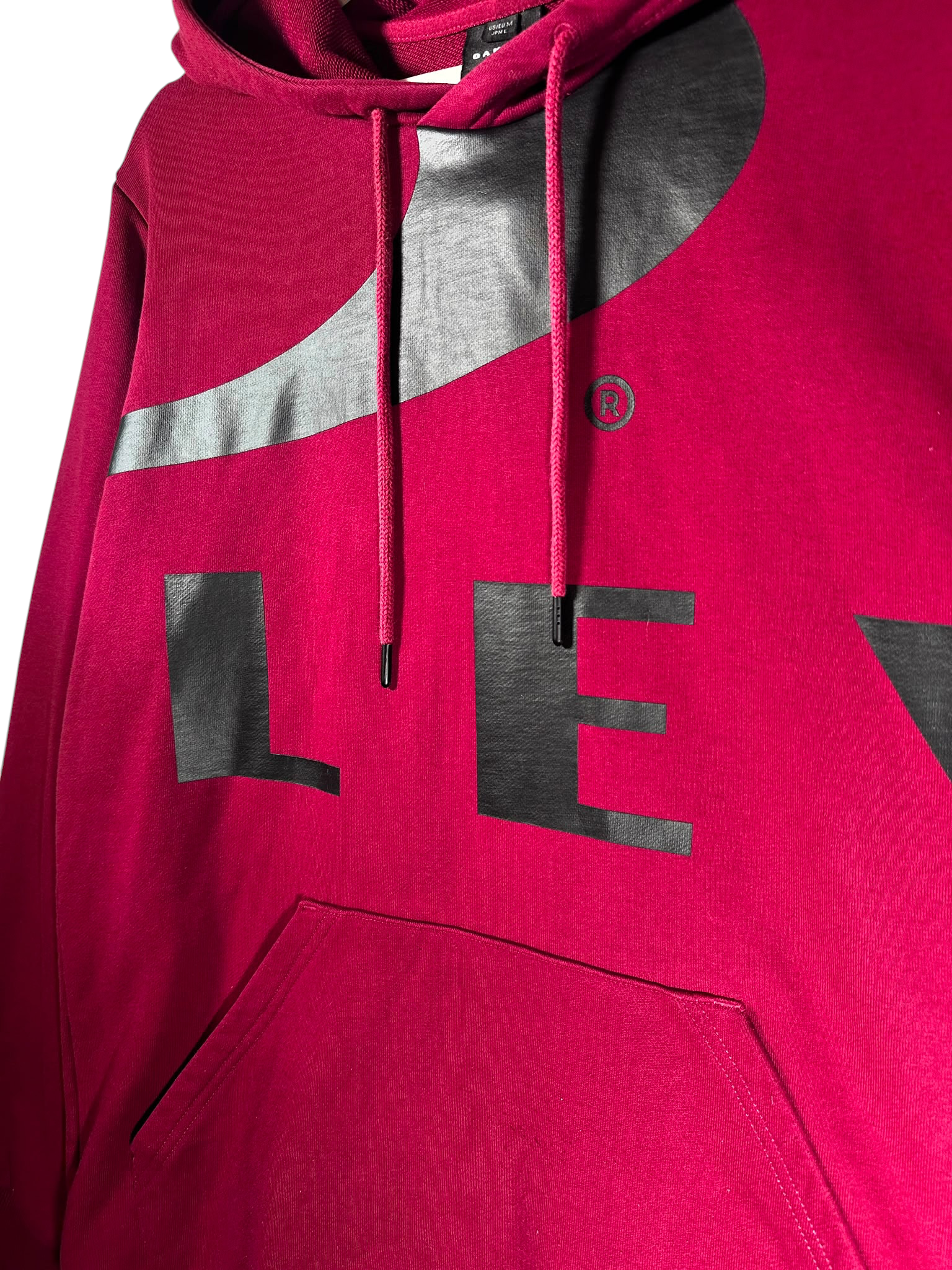 Oakley Burgundy & Black Logo Print Hoodie