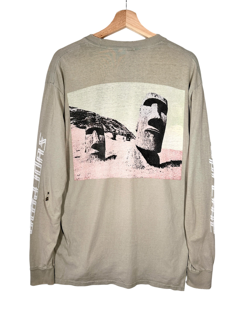 Supreme FW2013 Easter Island Olive Long Sleeve Tee