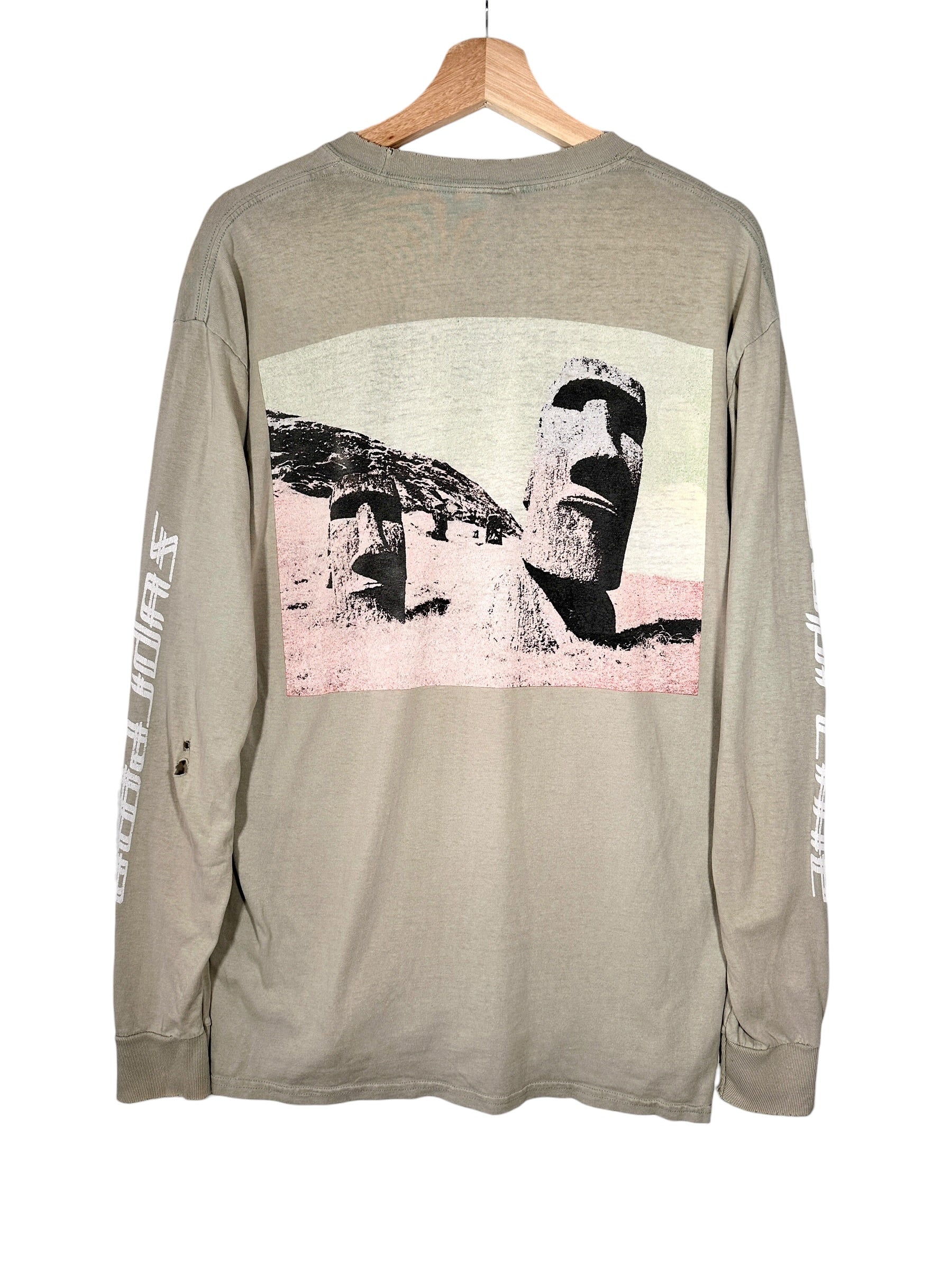 Supreme FW2013 Easter Island Olive Long Sleeve Tee