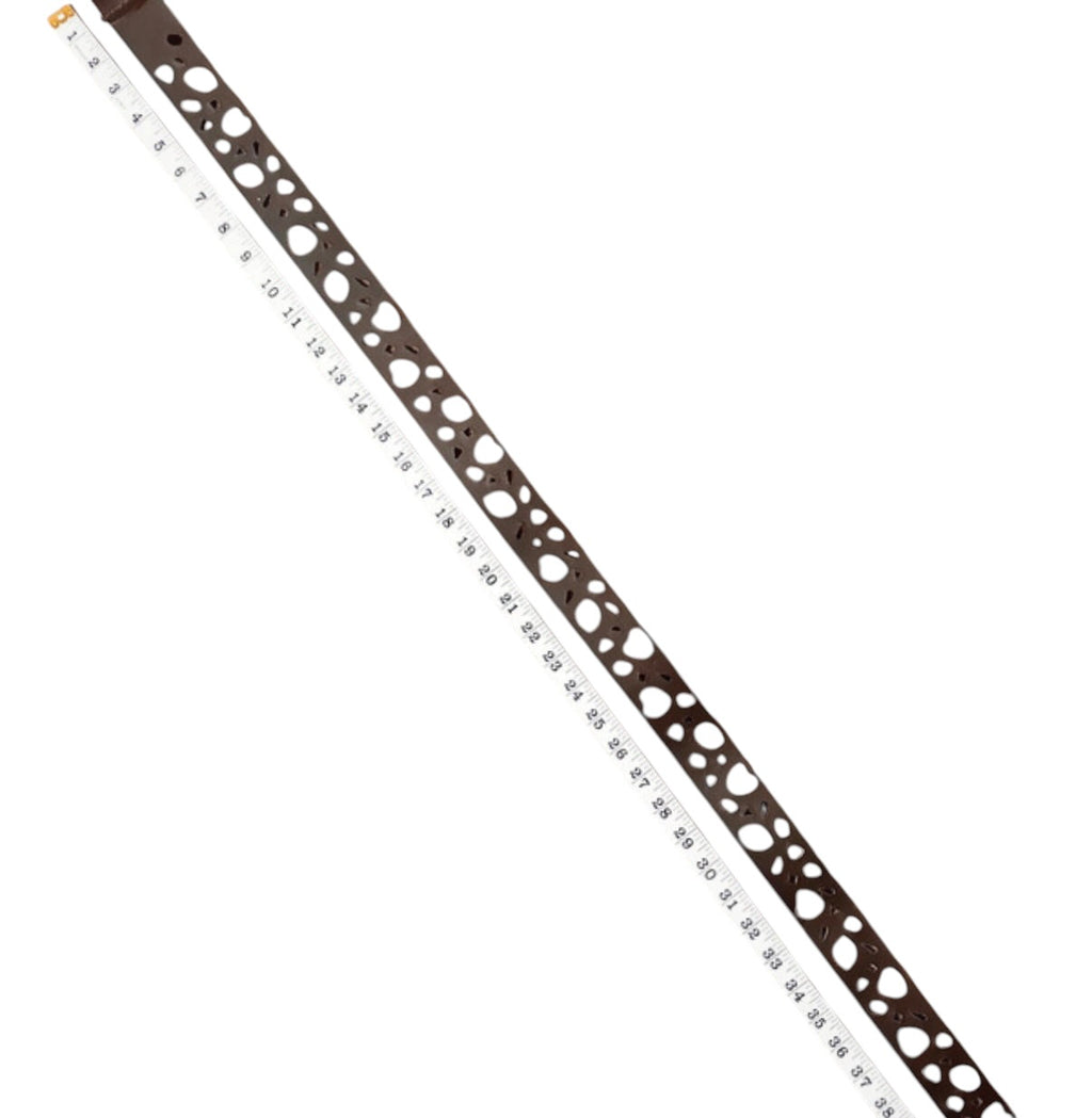 Vintage Brown Cut Out Statement Leather Belt