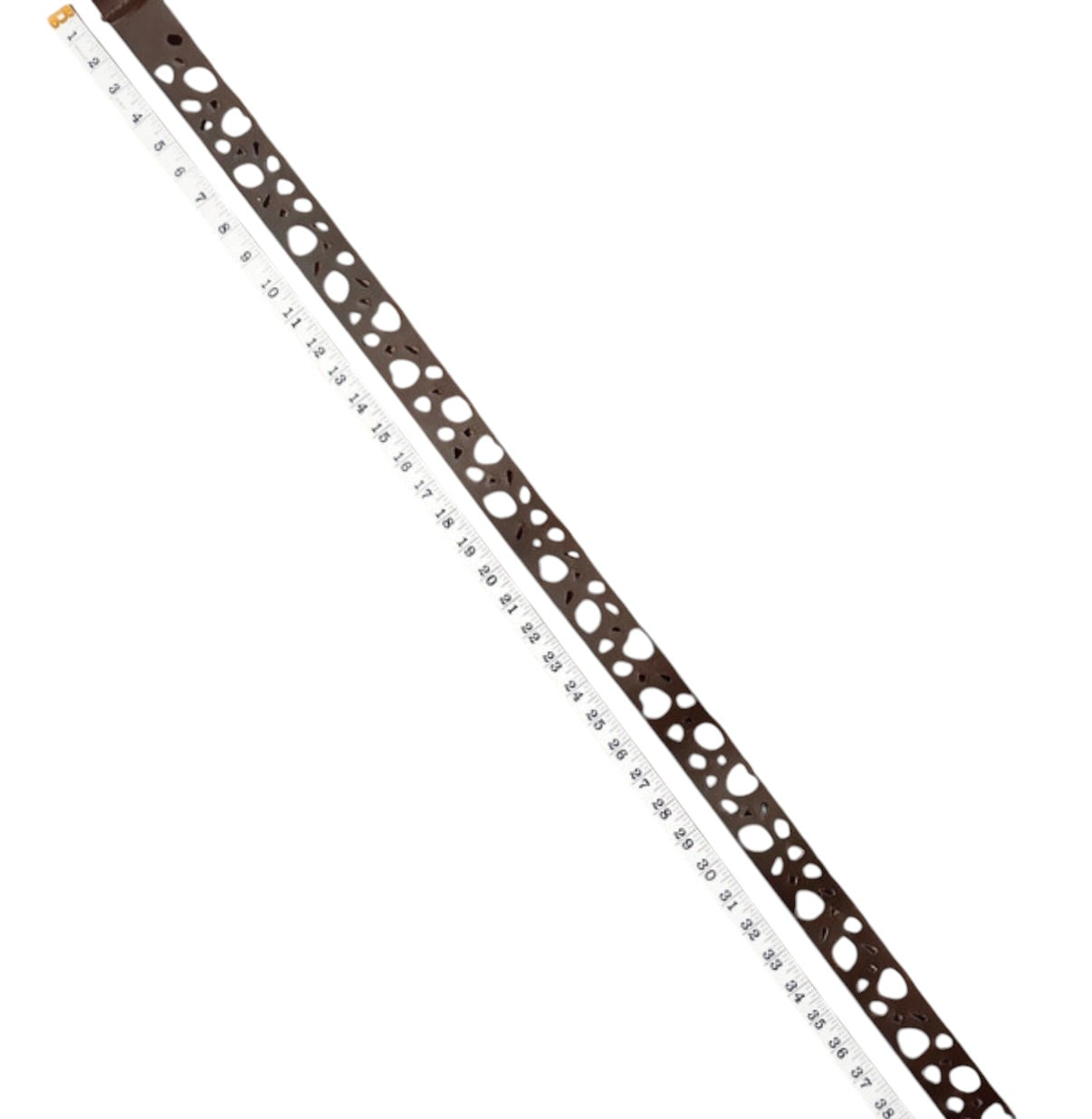 Vintage Brown Cut Out Statement Leather Belt