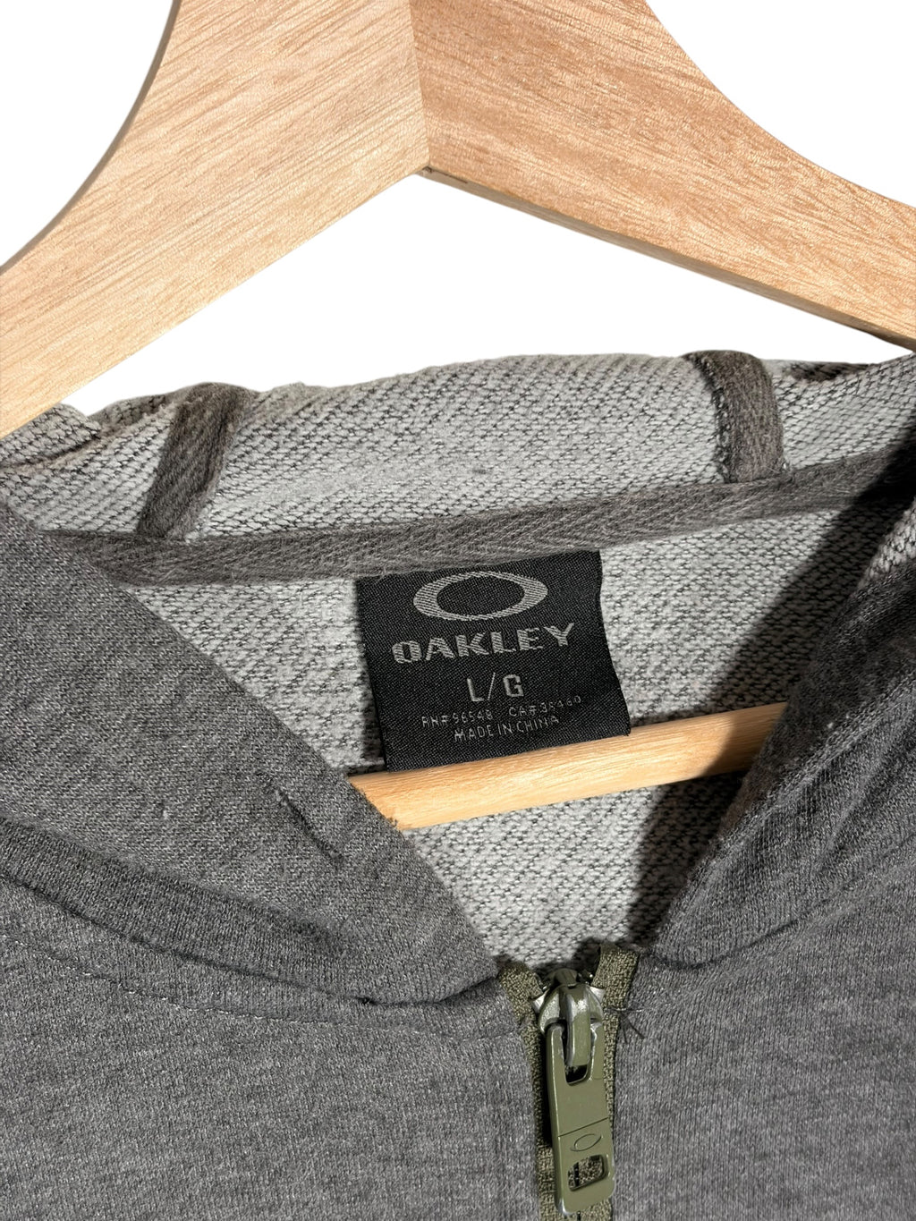 Oakley Vintage Japanese Striped Grey Hoodie