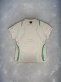 Nike Sphere Dry 2000s Panelled Cream Green Zip T-Shirt