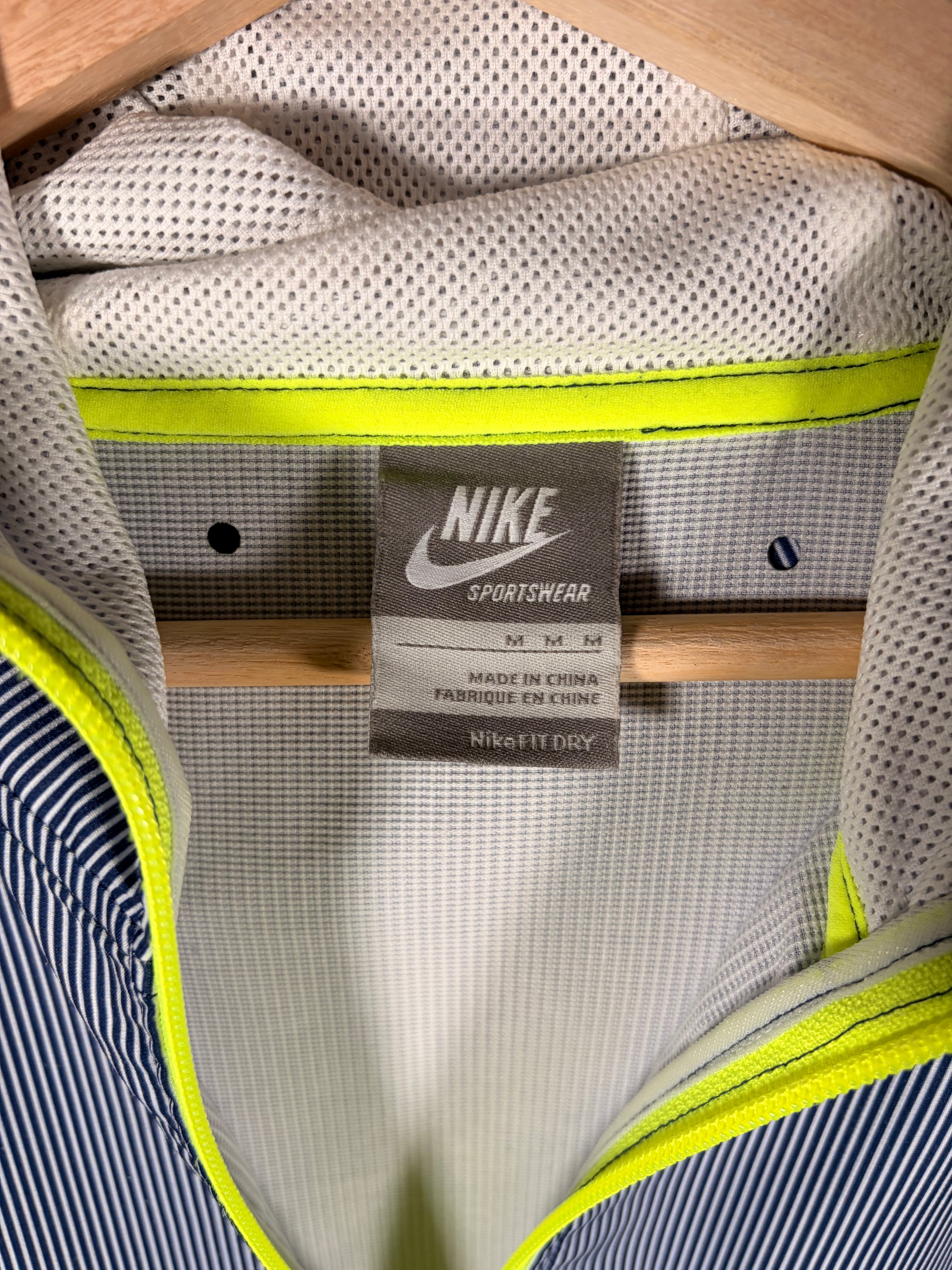 Nike Vintage 2000s Striped Blue Ninja Zip Jacket
