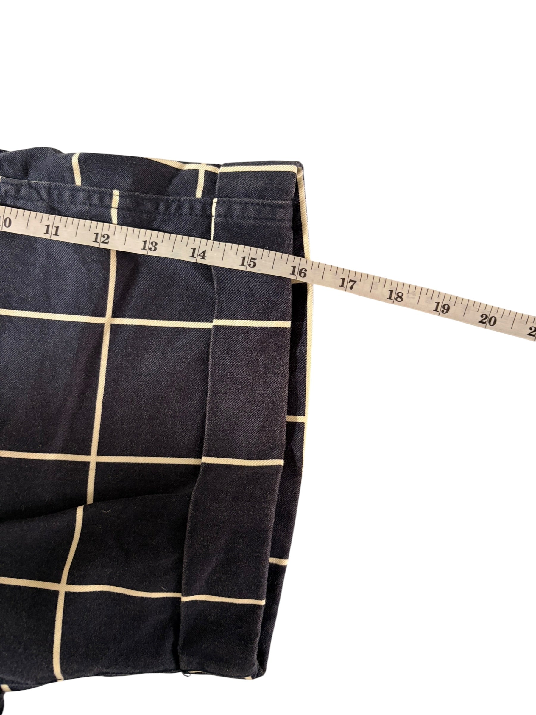 BAPE Vintage Japanese Navy Cream Plaid Shorts