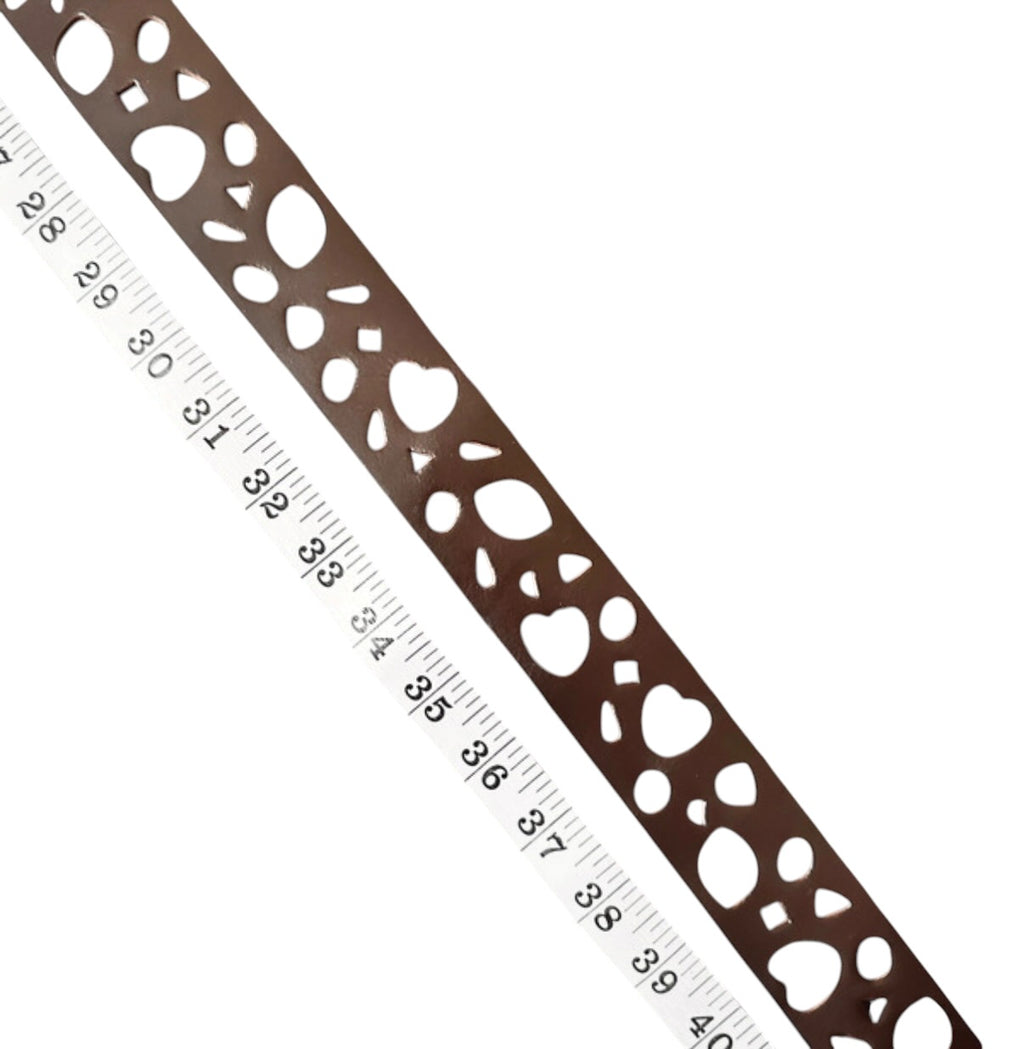 Vintage Brown Cut Out Statement Leather Belt