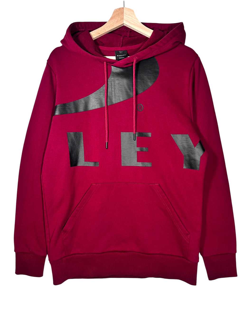 Oakley Burgundy & Black Logo Print Hoodie