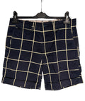 BAPE Vintage Japanese Navy Cream Plaid Shorts