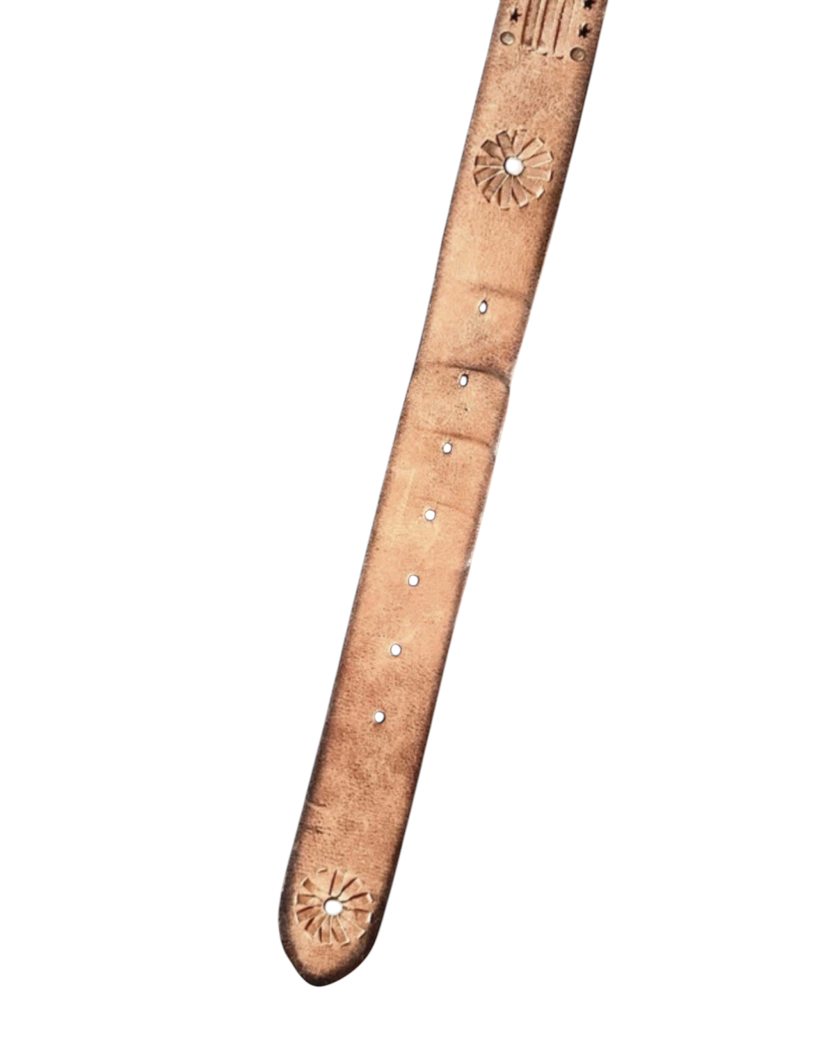 Vintage Brown Leather Western Studded Belt - 42W