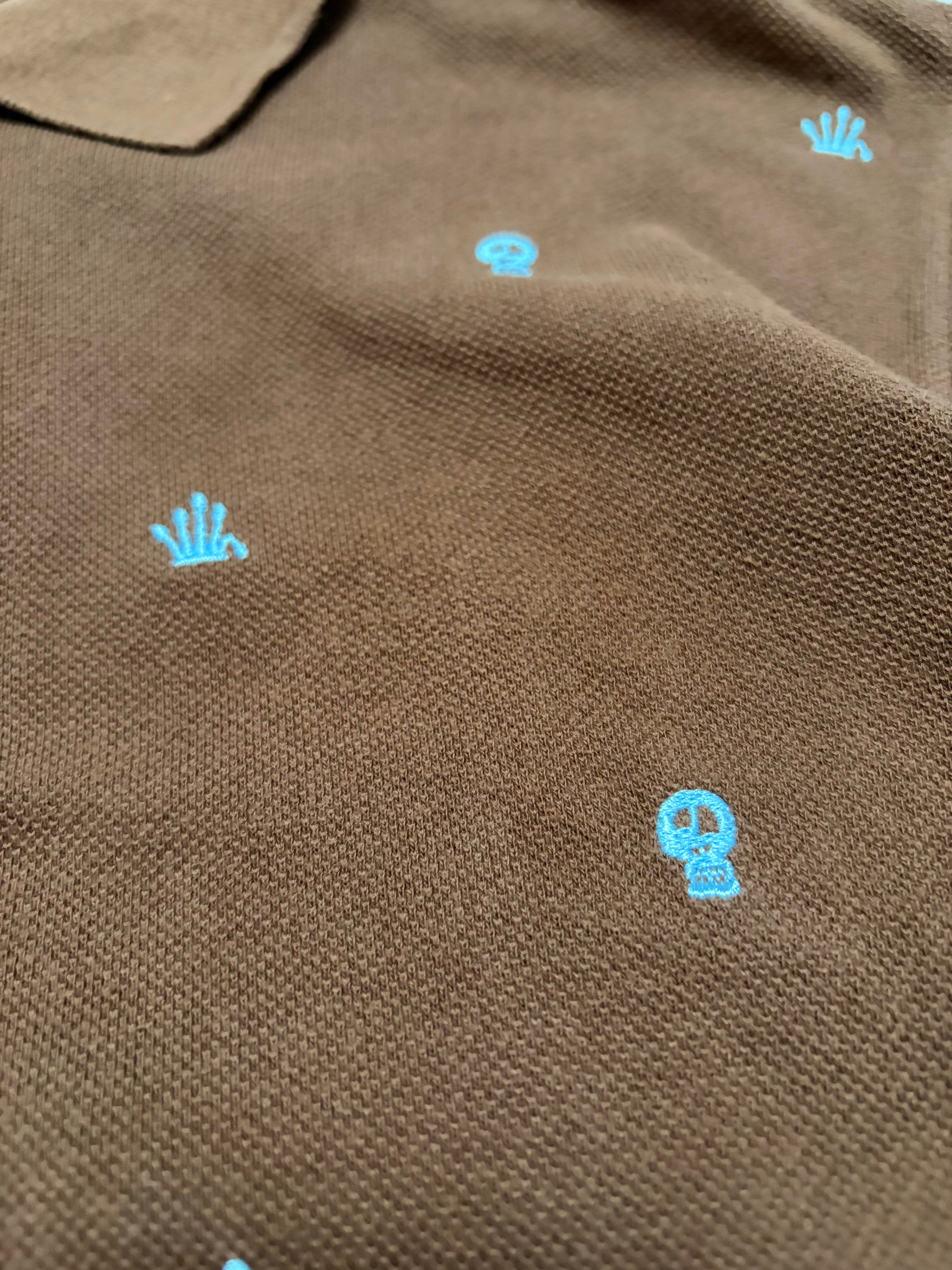 Stussy Vintage Brown Monogram Polo Shirt