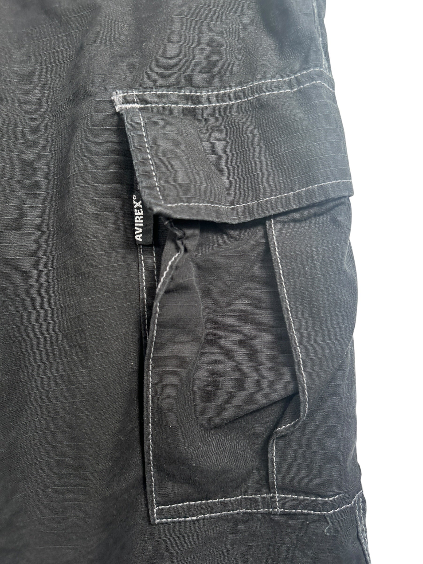 Avirex Vintage Black Cargo Shorts