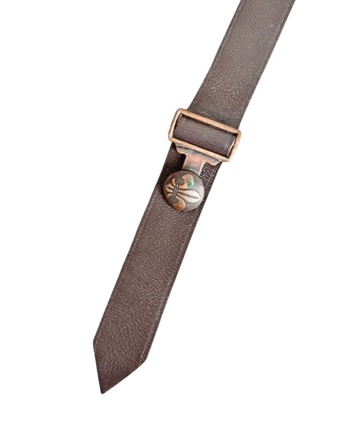 Mackenzie Brown Leather Belt with Boy Scouts Buckle - 26W