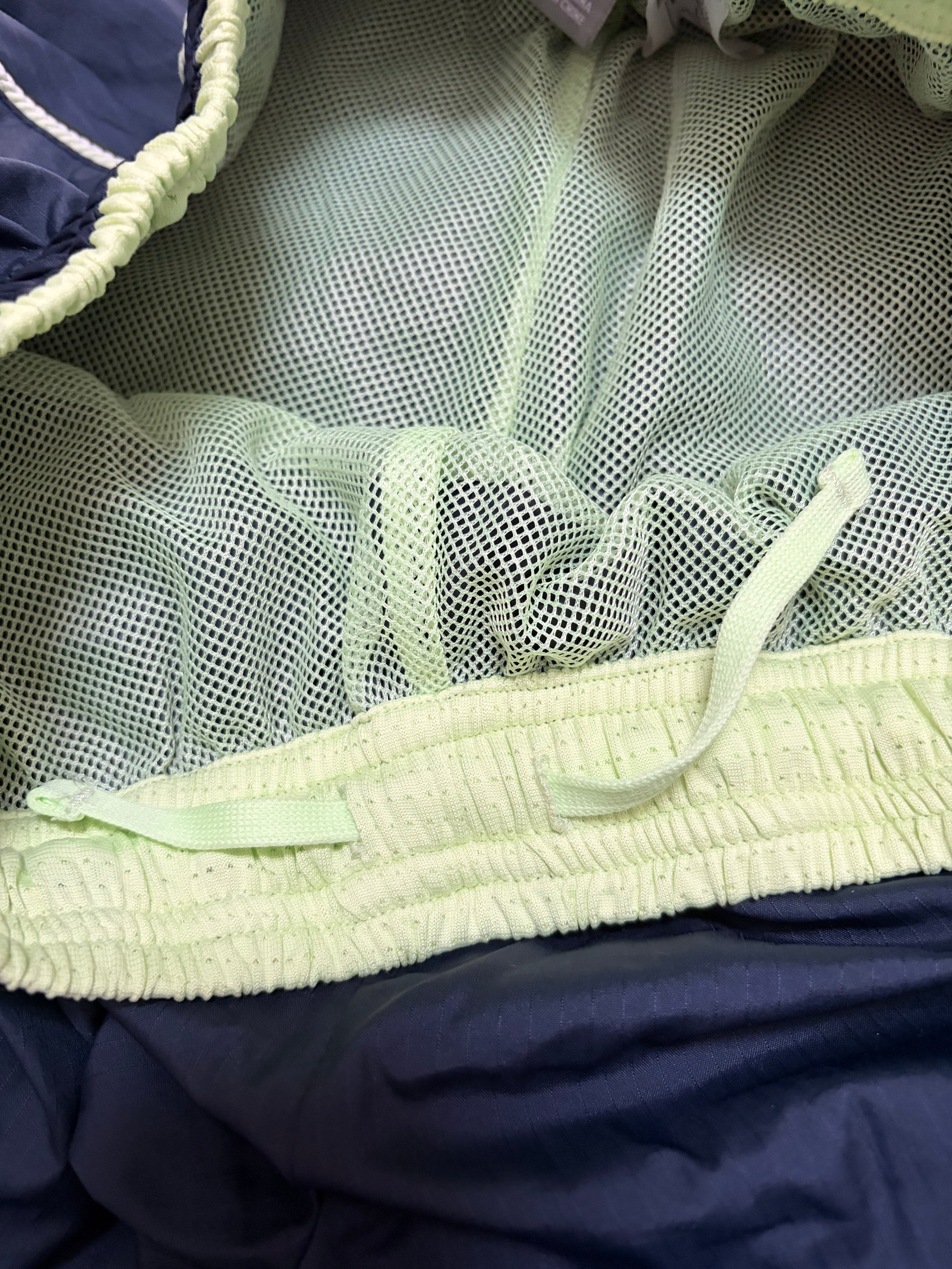 Nike Early 2000s Navy & Neon Trim Line Track Pants