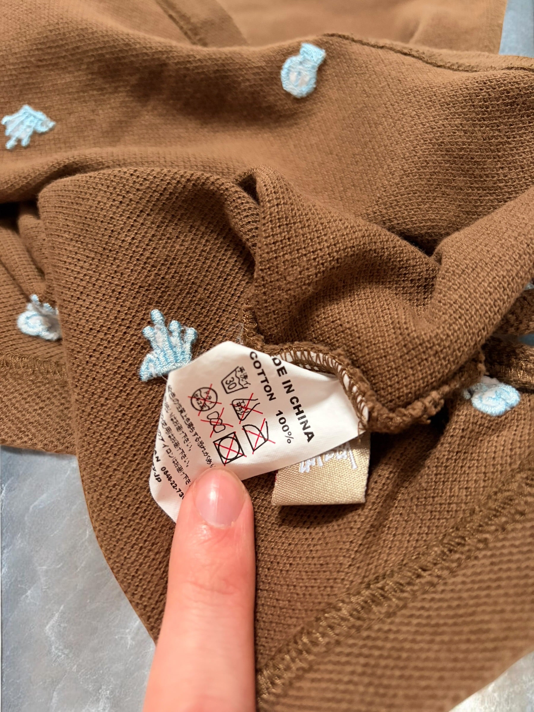 Stussy Vintage Brown Monogram Polo Shirt