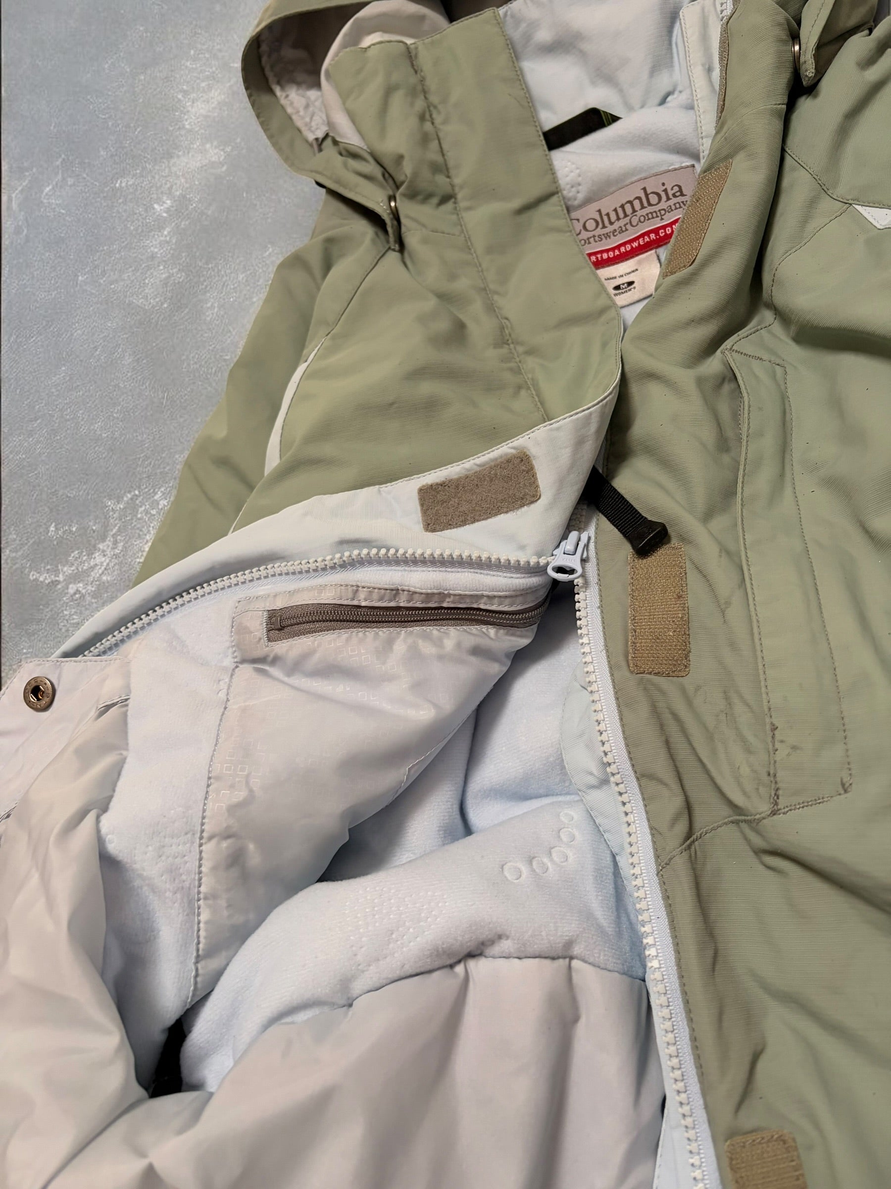 Vintage Columbia Beige & Brown Technical Ski Jacket