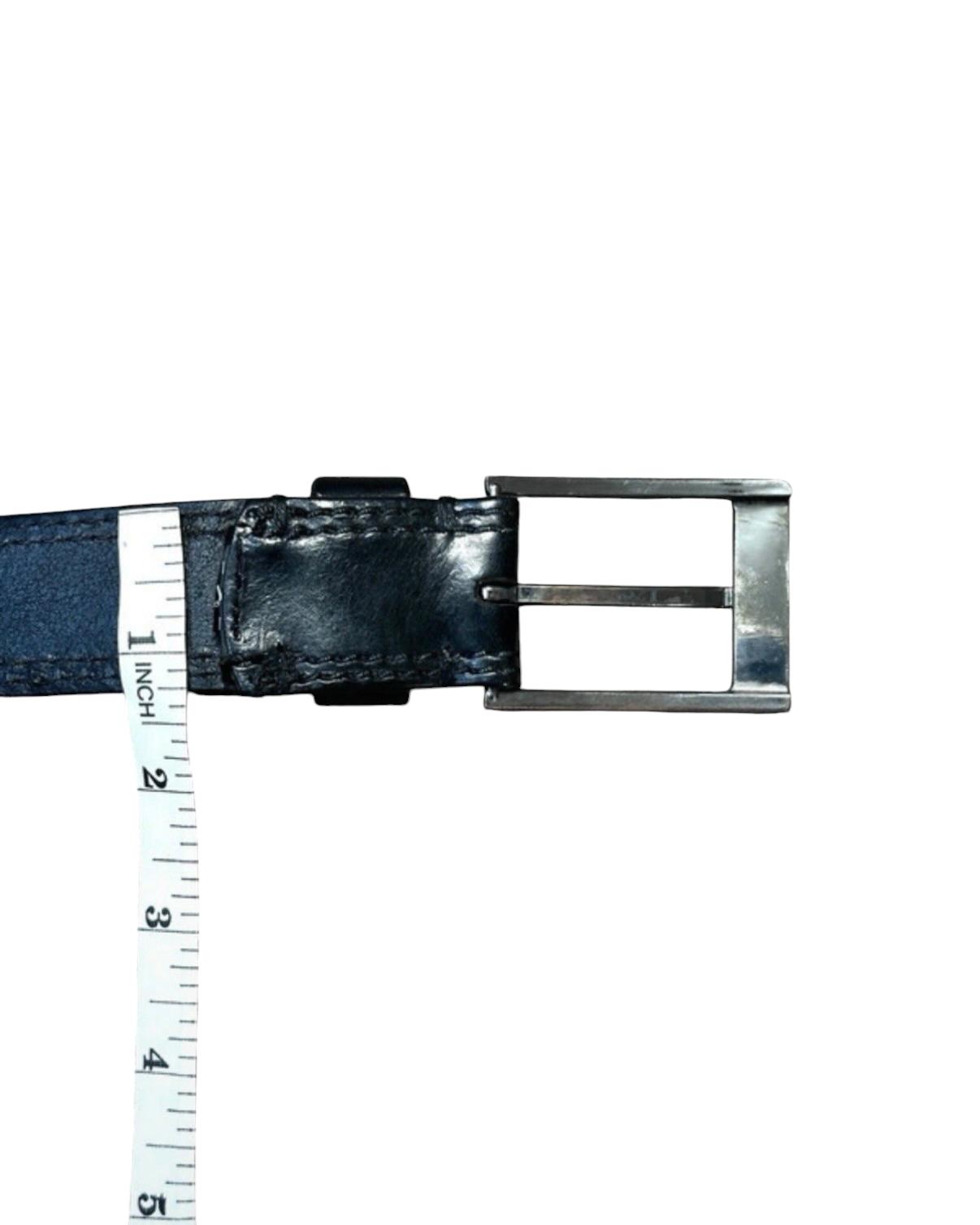 Vintage Ted Baker Leather Black Belt with Stitching - 34