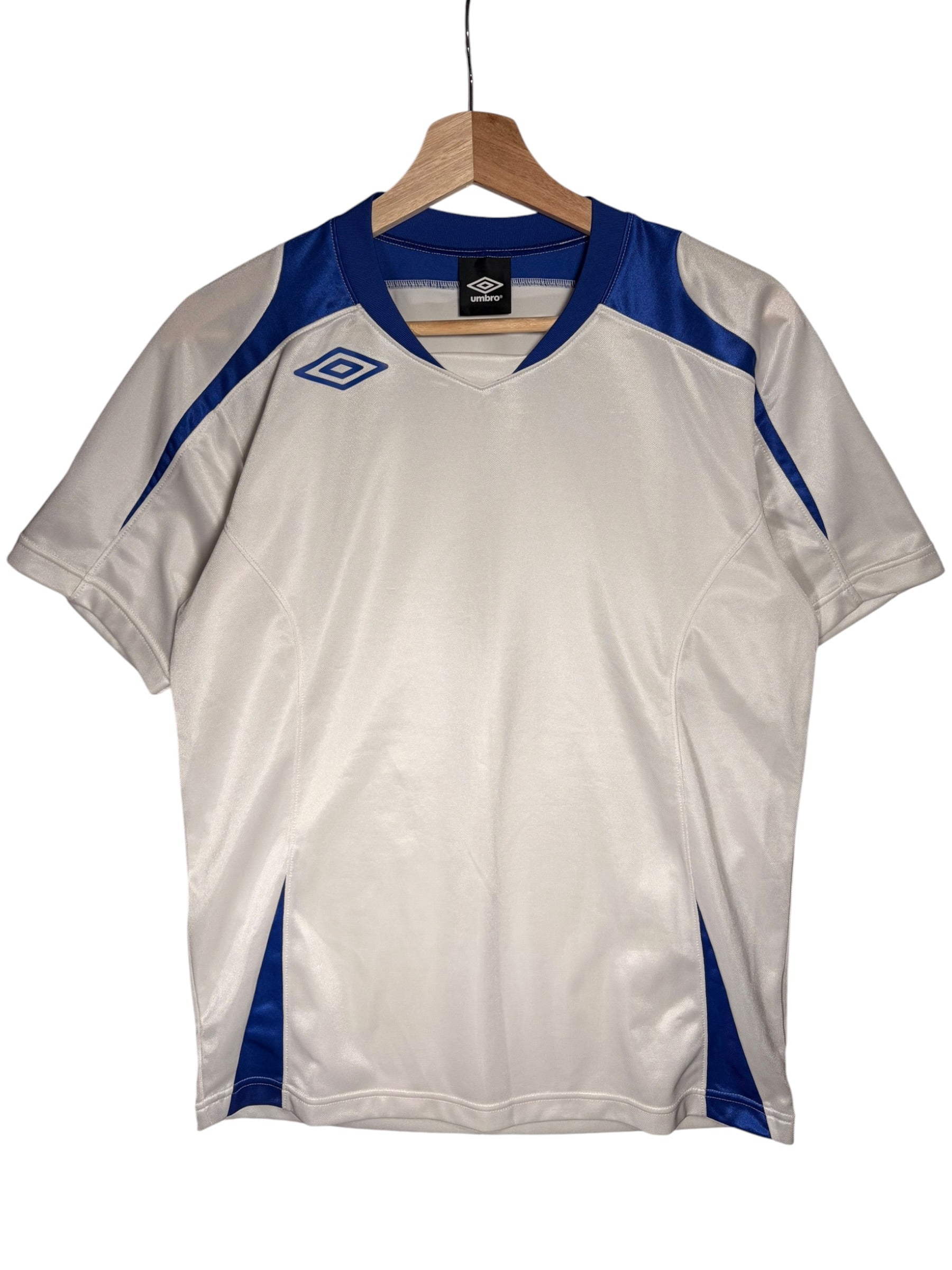Umbro Vintage Panelled White & Blue Tee