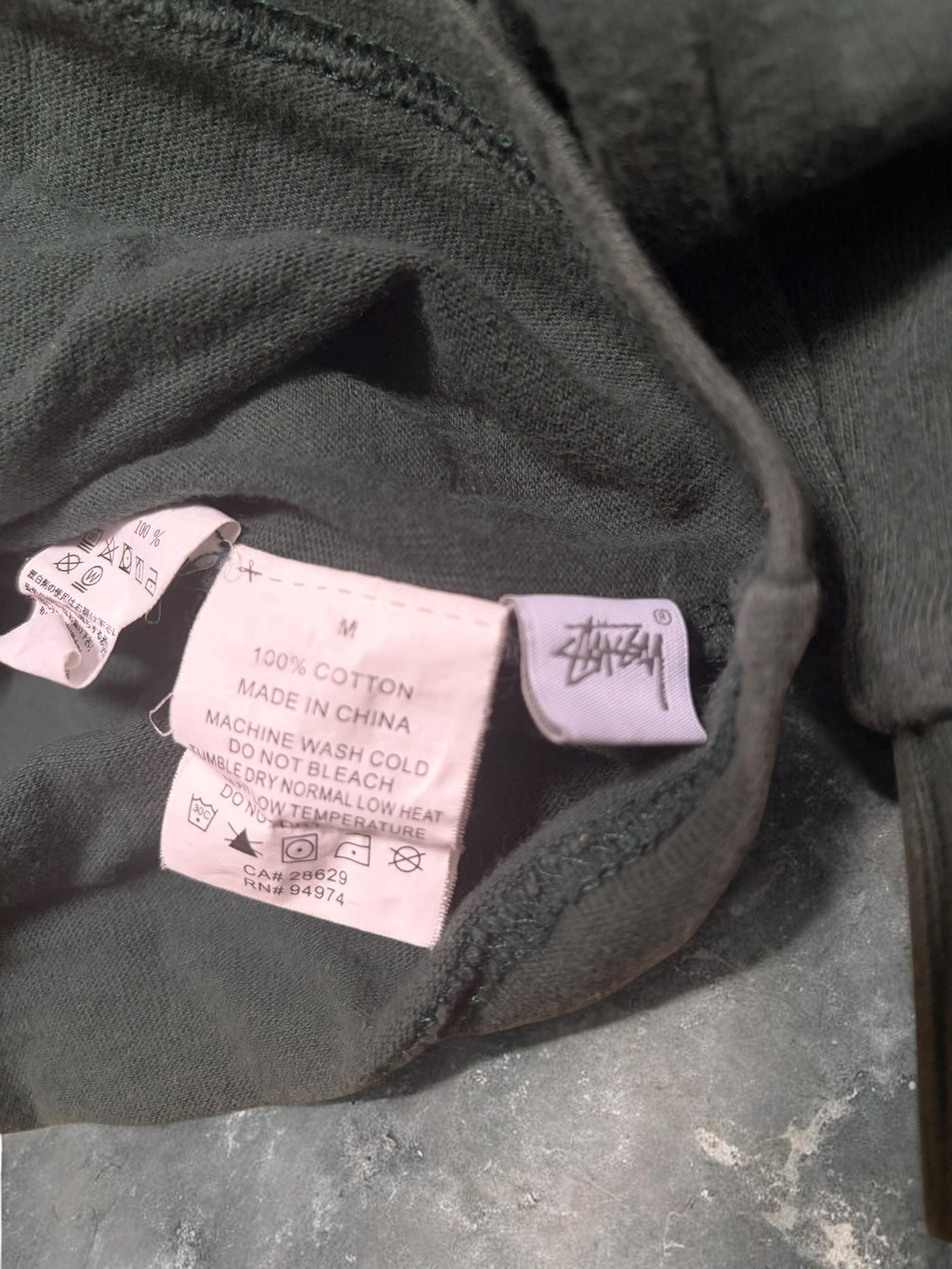 Stussy Vintage Spellout Green Longsleeve Shirt