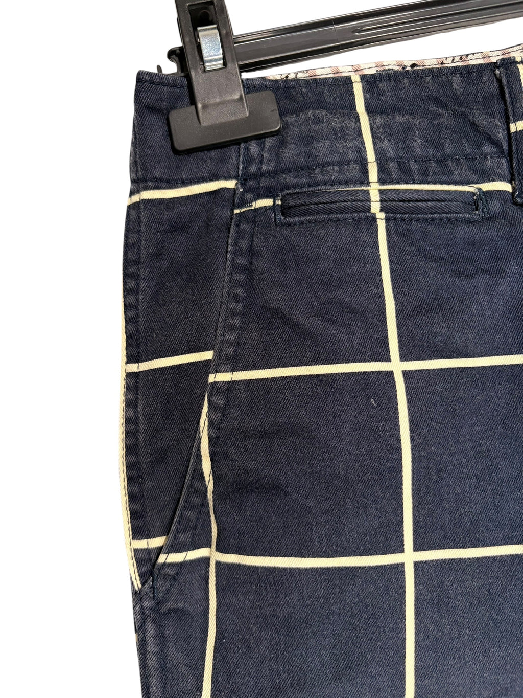 BAPE Vintage Japanese Navy Cream Plaid Shorts