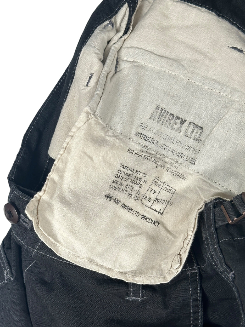 Avirex Vintage Black Cargo Shorts