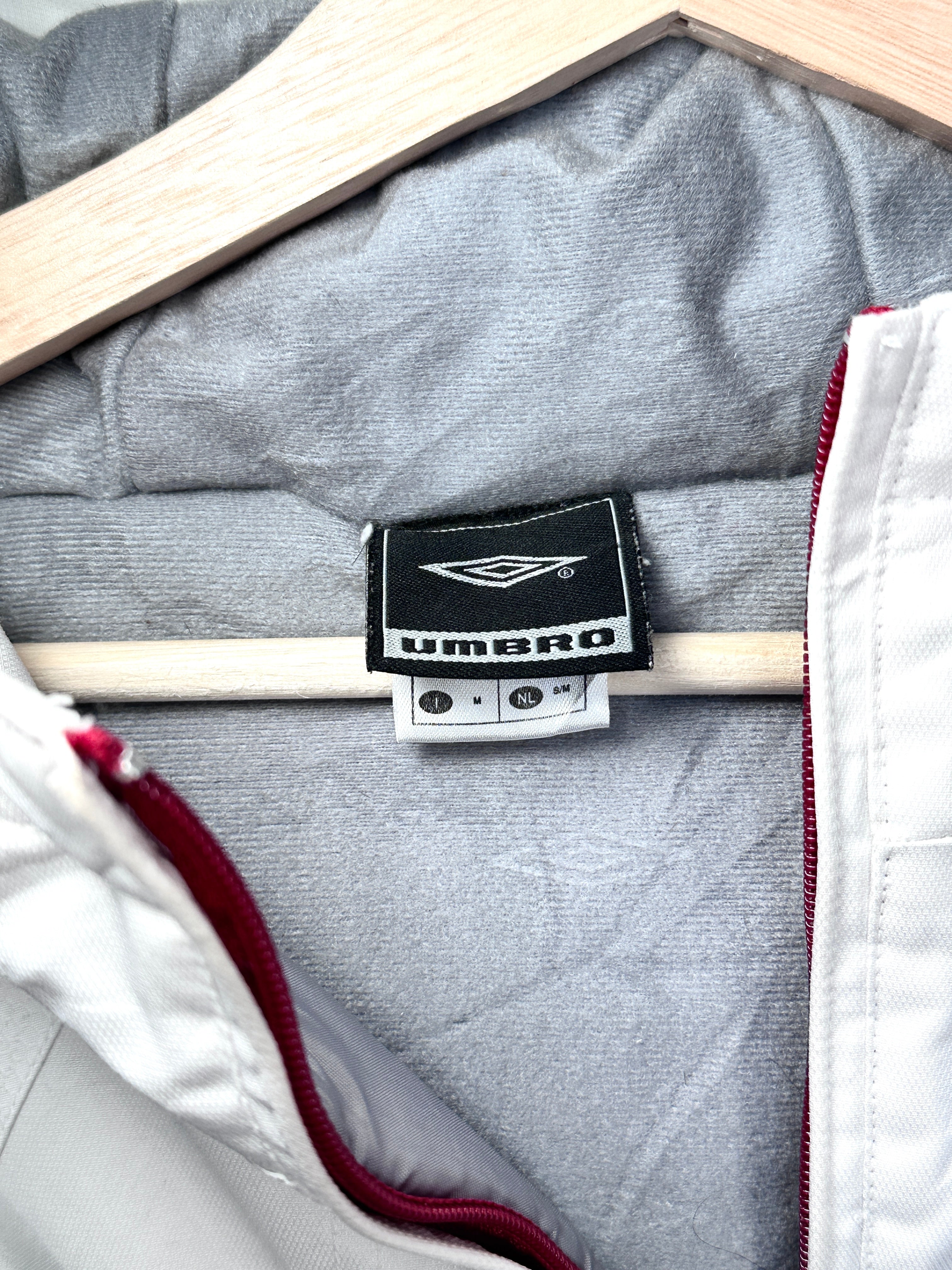 Umbro Vintage White Red Ski Coat