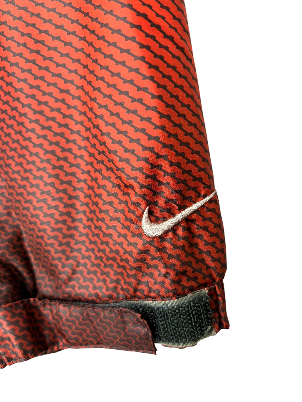Nike 2000s Orange Black Patterned Technical Windbreaker
