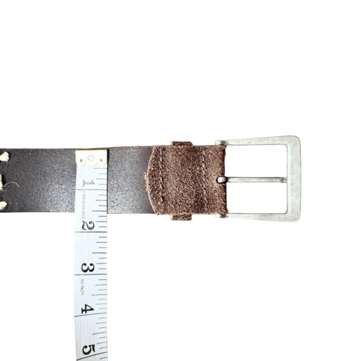 Vintage Brown Contrast Leather Belt