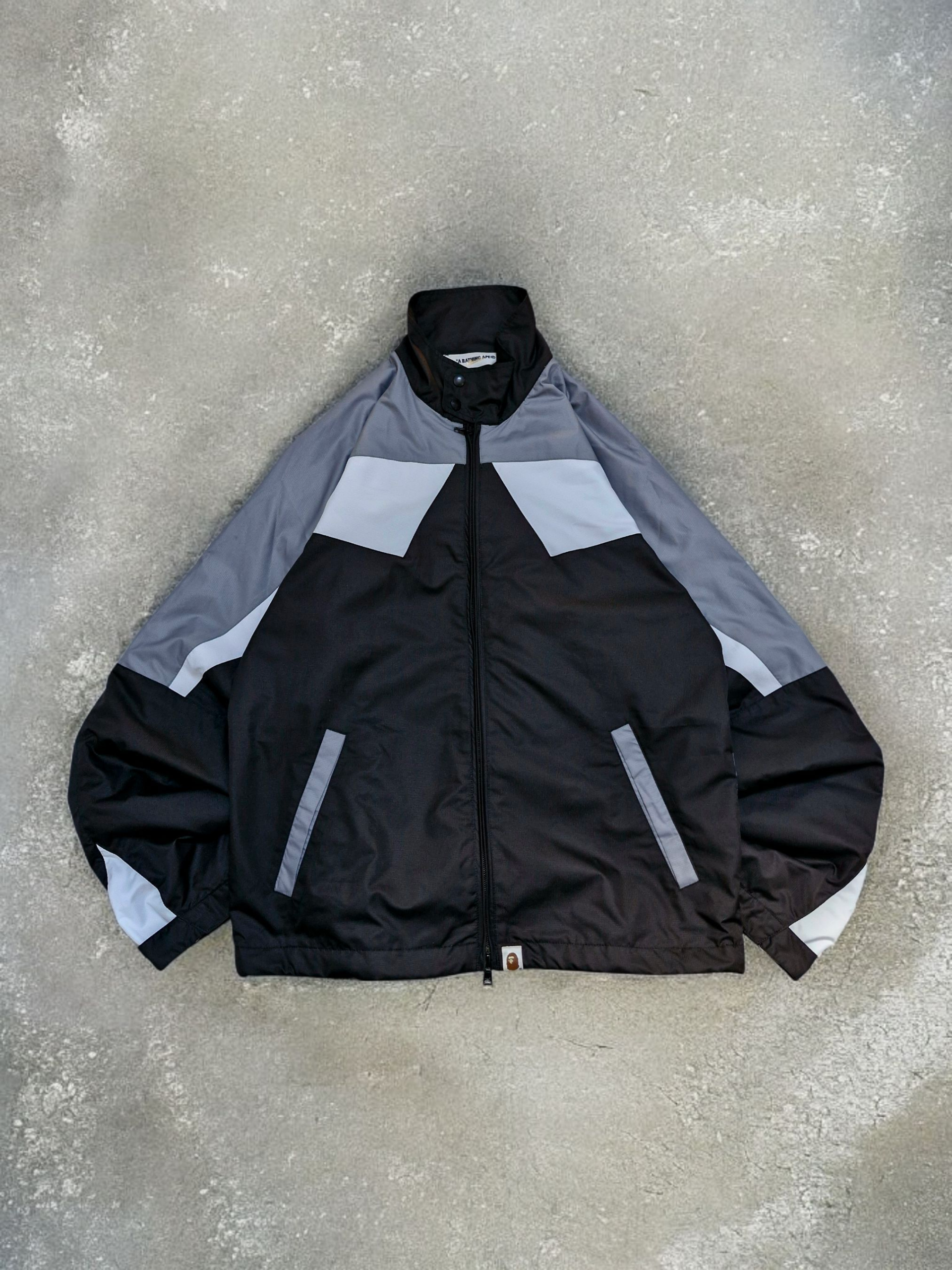 BAPE Vintage Black & Grey Panelled Technical Jacket