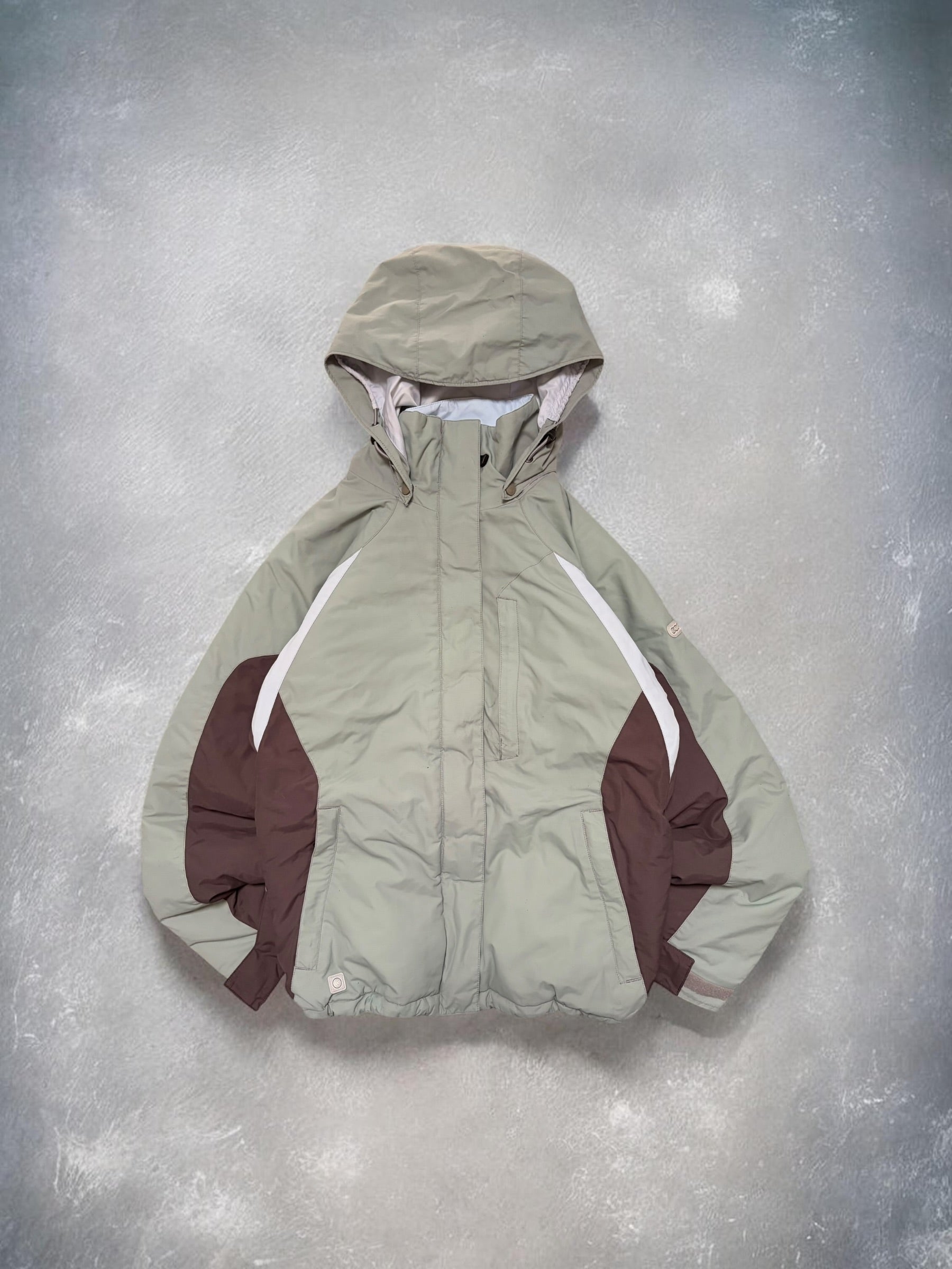 Vintage Columbia Beige & Brown Technical Ski Jacket