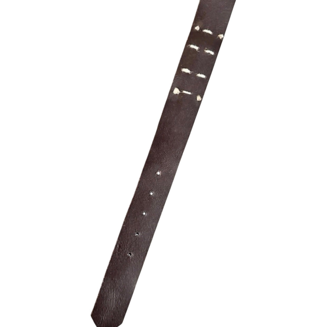 Vintage Brown Contrast Leather Belt