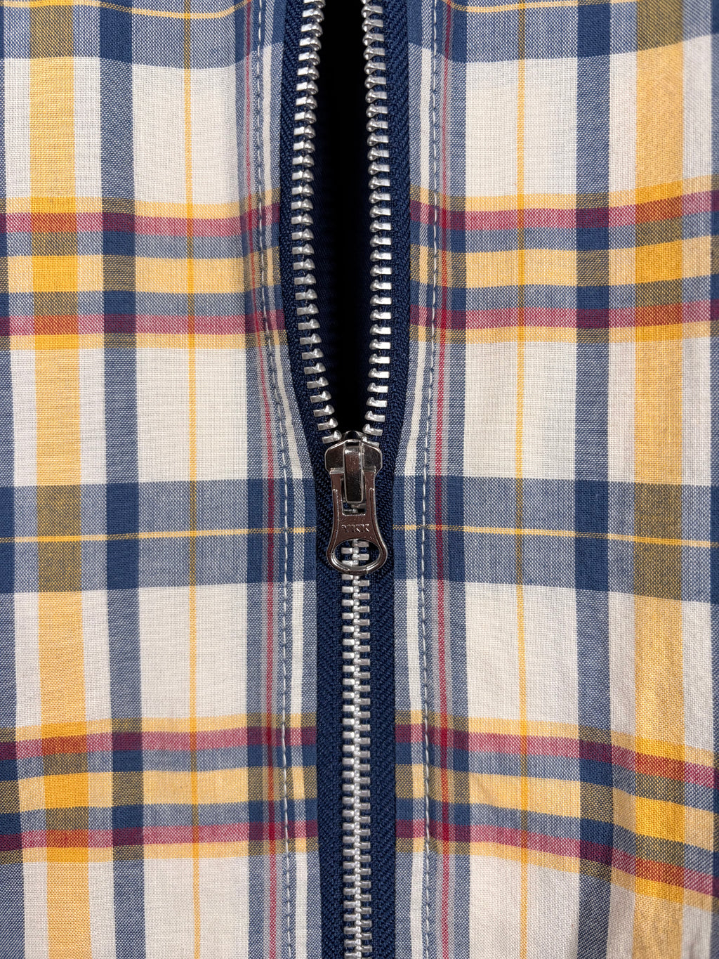 Stüssy Vintage Plaid Zip Yellow Collared Jacket