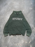 Stussy Vintage Spellout Green Longsleeve Shirt
