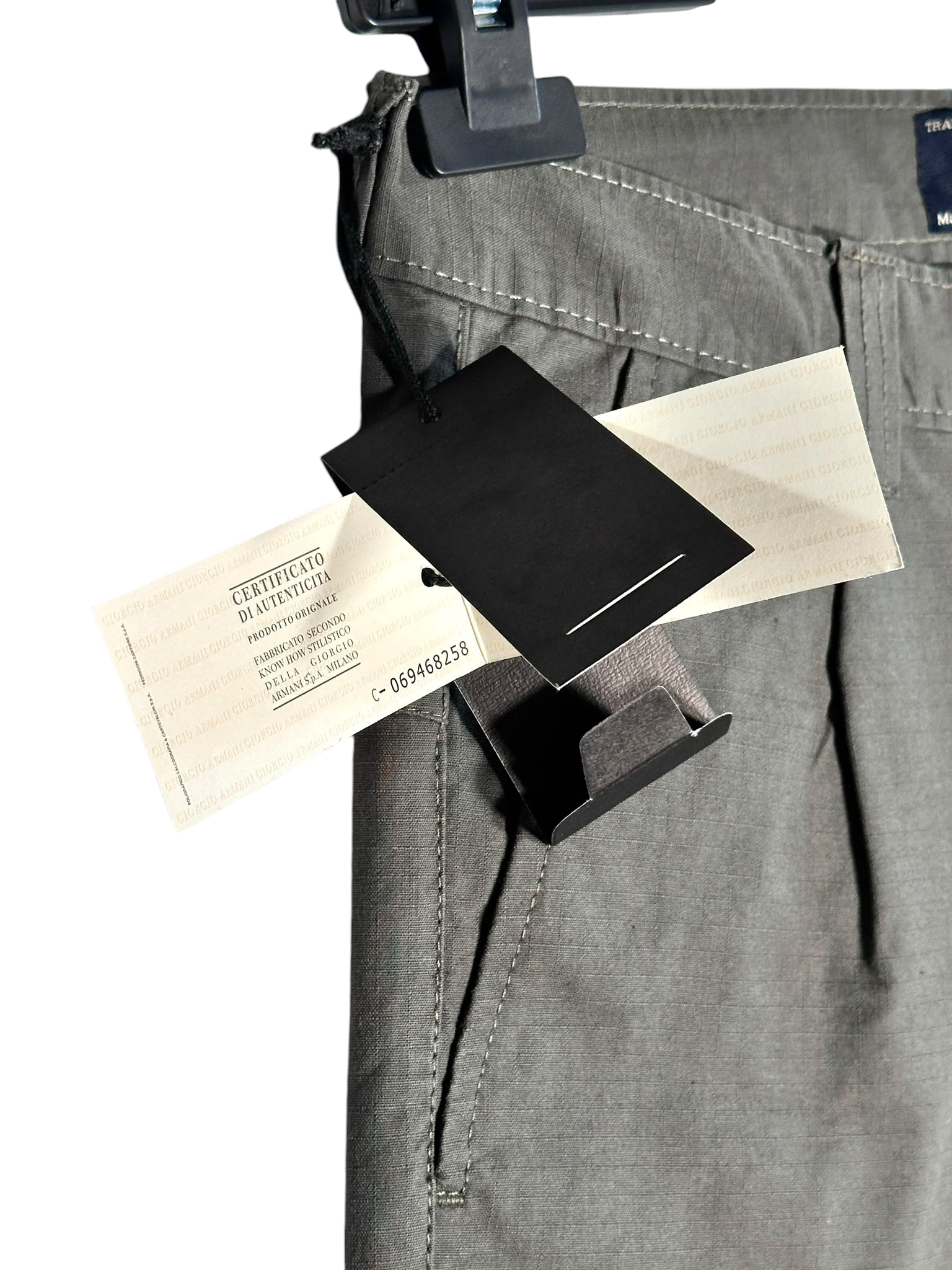 Vintage Armani Jeans Grey Tailored Chino Shorts