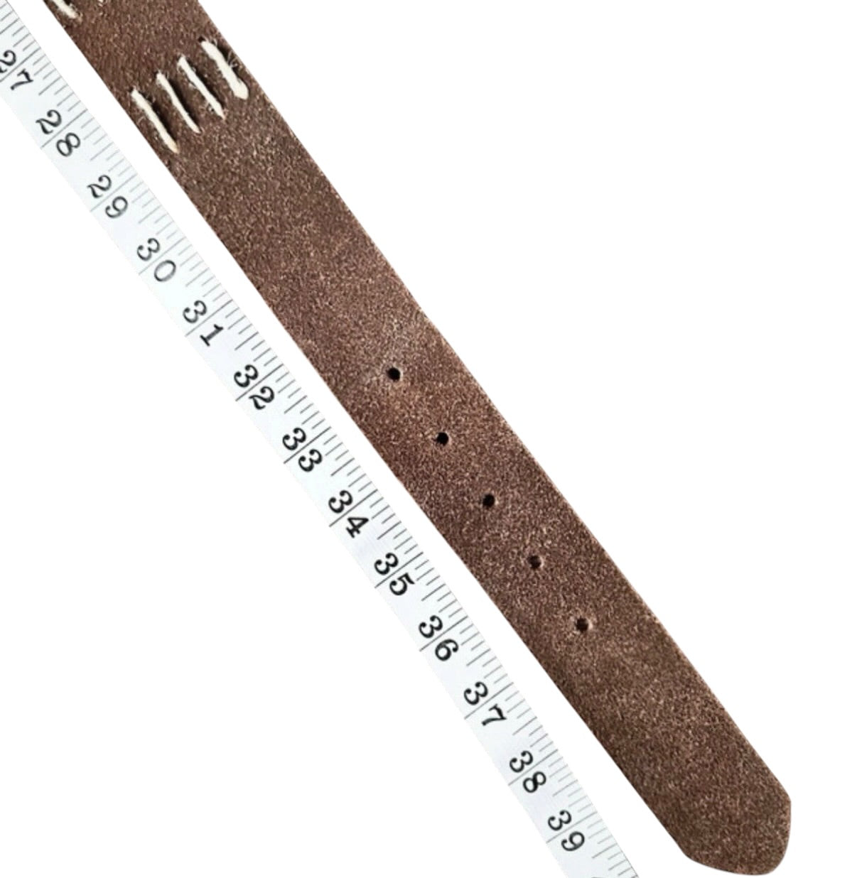 Vintage Brown Contrast Leather Belt