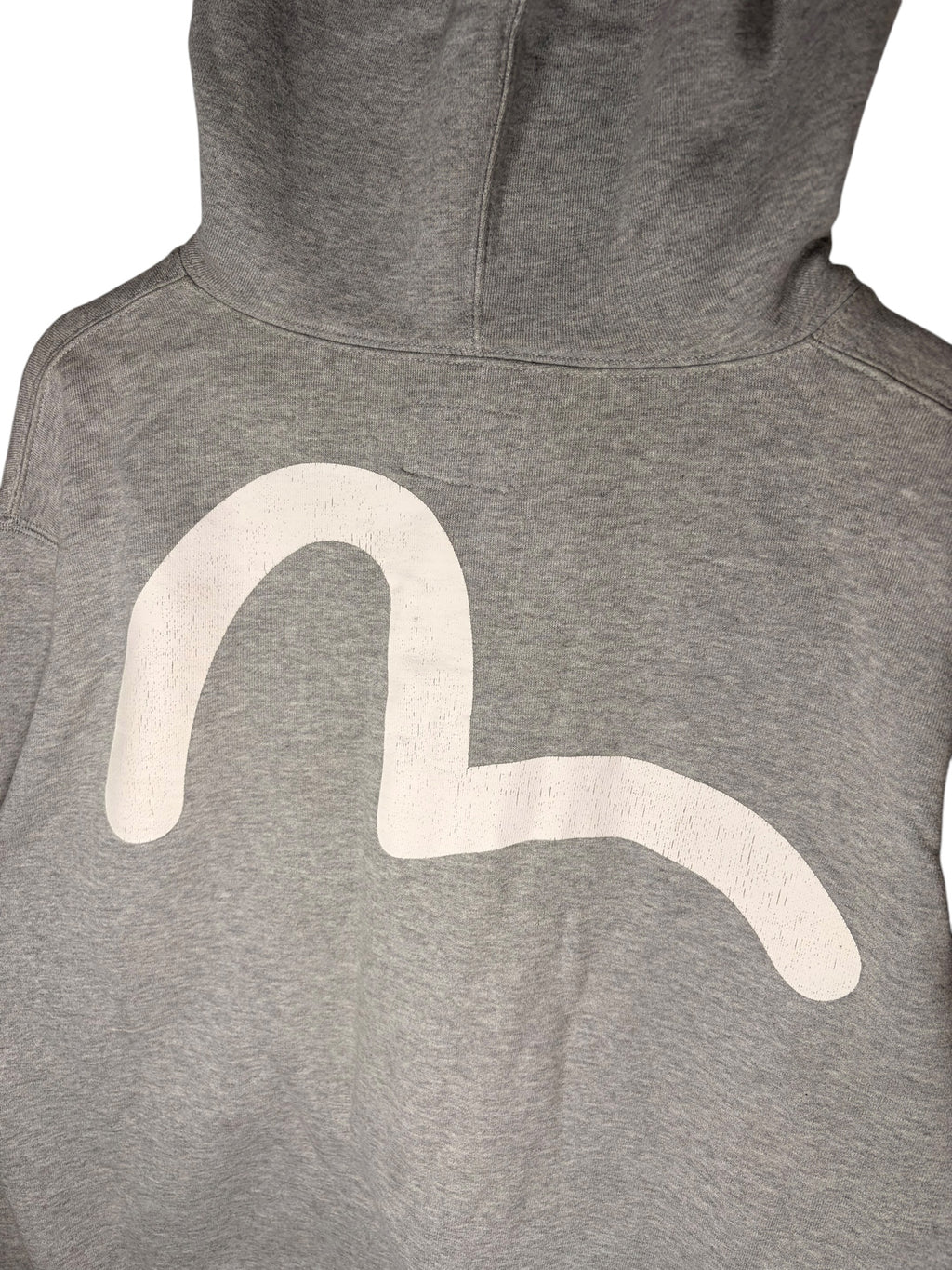 Evisu Premium Vintage Back Print Grey Zip up Hoodie