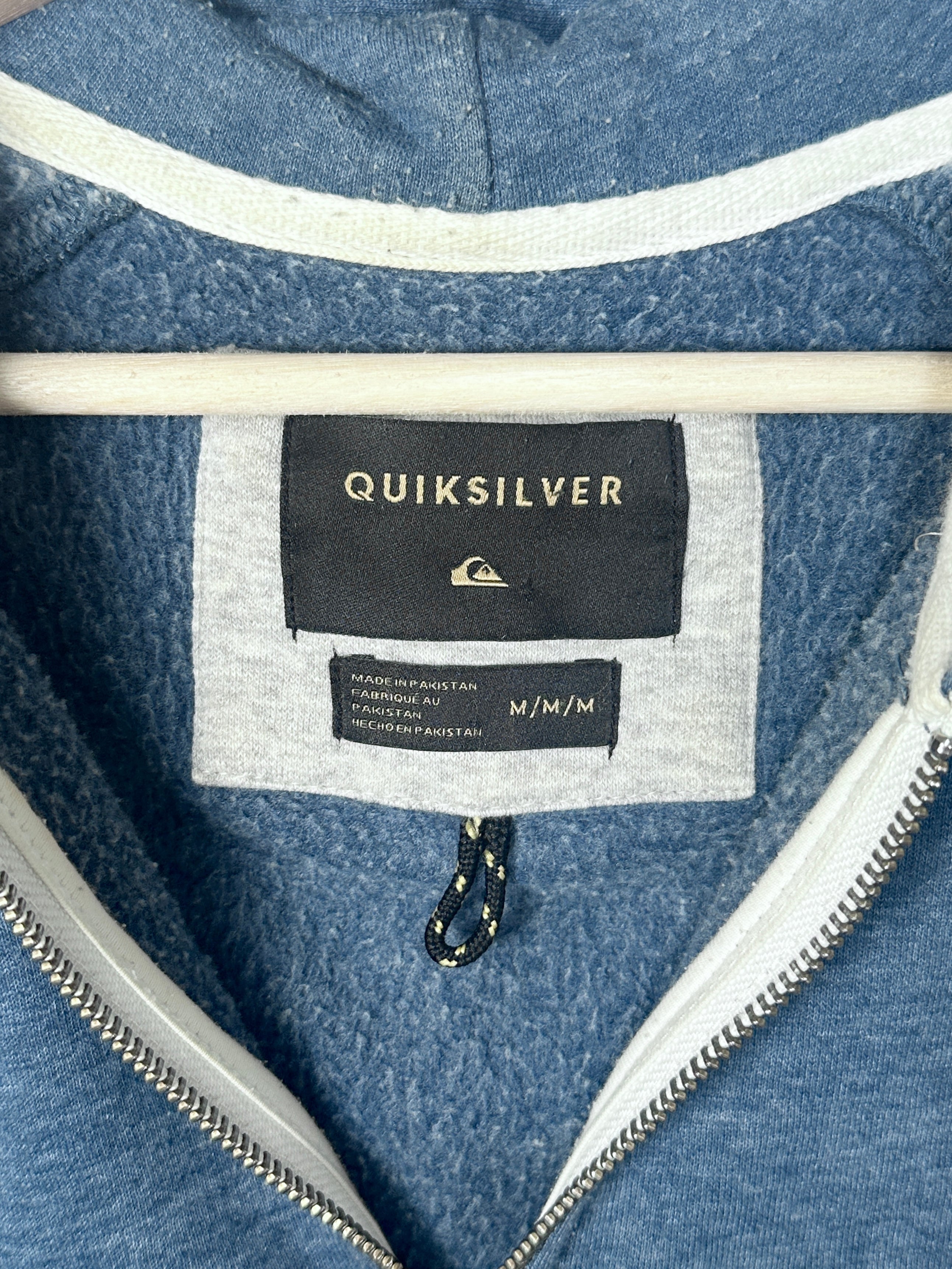 Quicksilver Vintage Blue Zip Up Hoodie