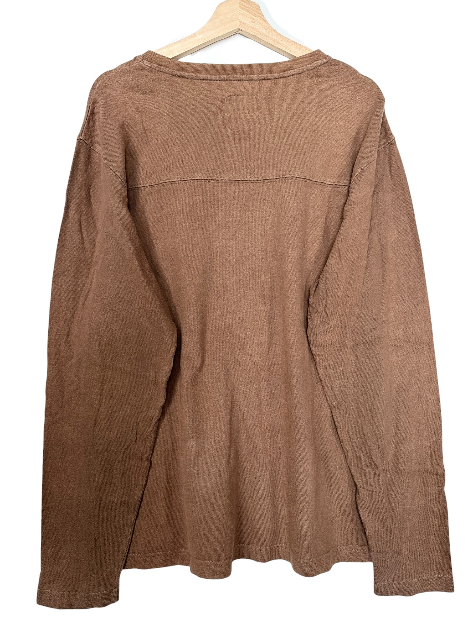 Stussy Spellout Brown Green Longsleeve